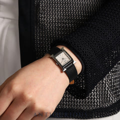 エルメス Hウォッチ HH1.210 クォーツ SS 純正革ベルト 純正尾錠(SS)ホワイトアラビア文字盤  箱 冊子 オーバーホール済み