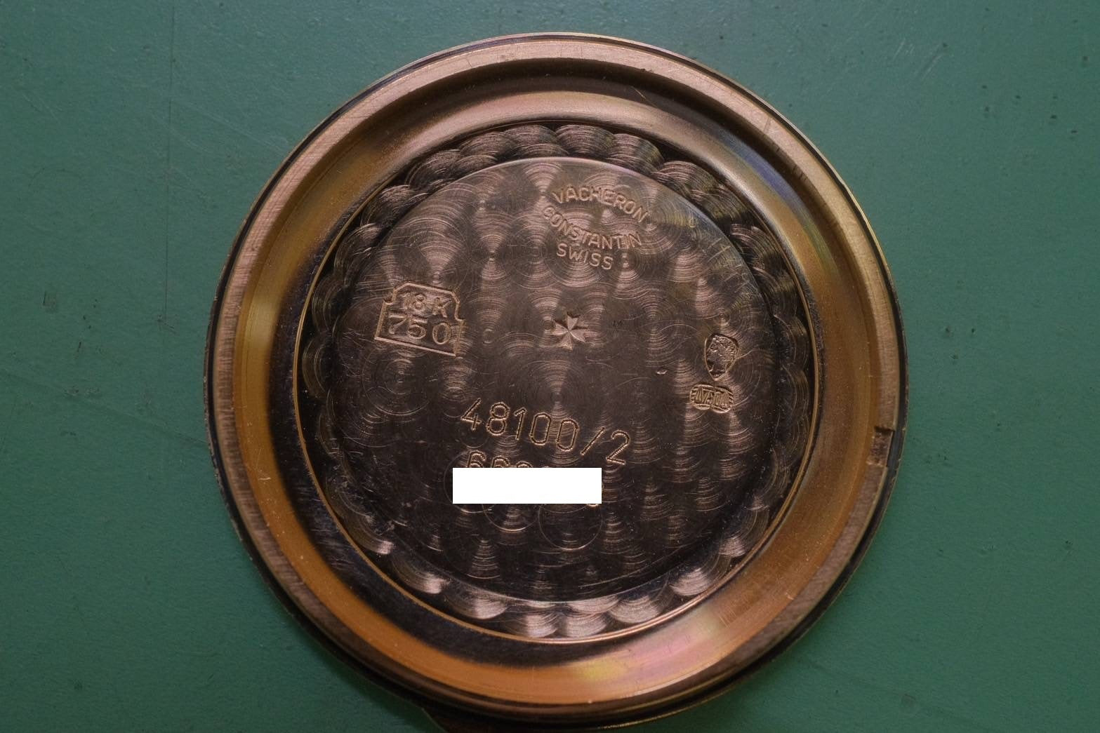 Vacheron Constantin Tour de Ile 48100/000R-3 Automatic Caliber 1190 750PG Leather Strap with Genuine Buckle (750PG) Ivory Dial Overhauled