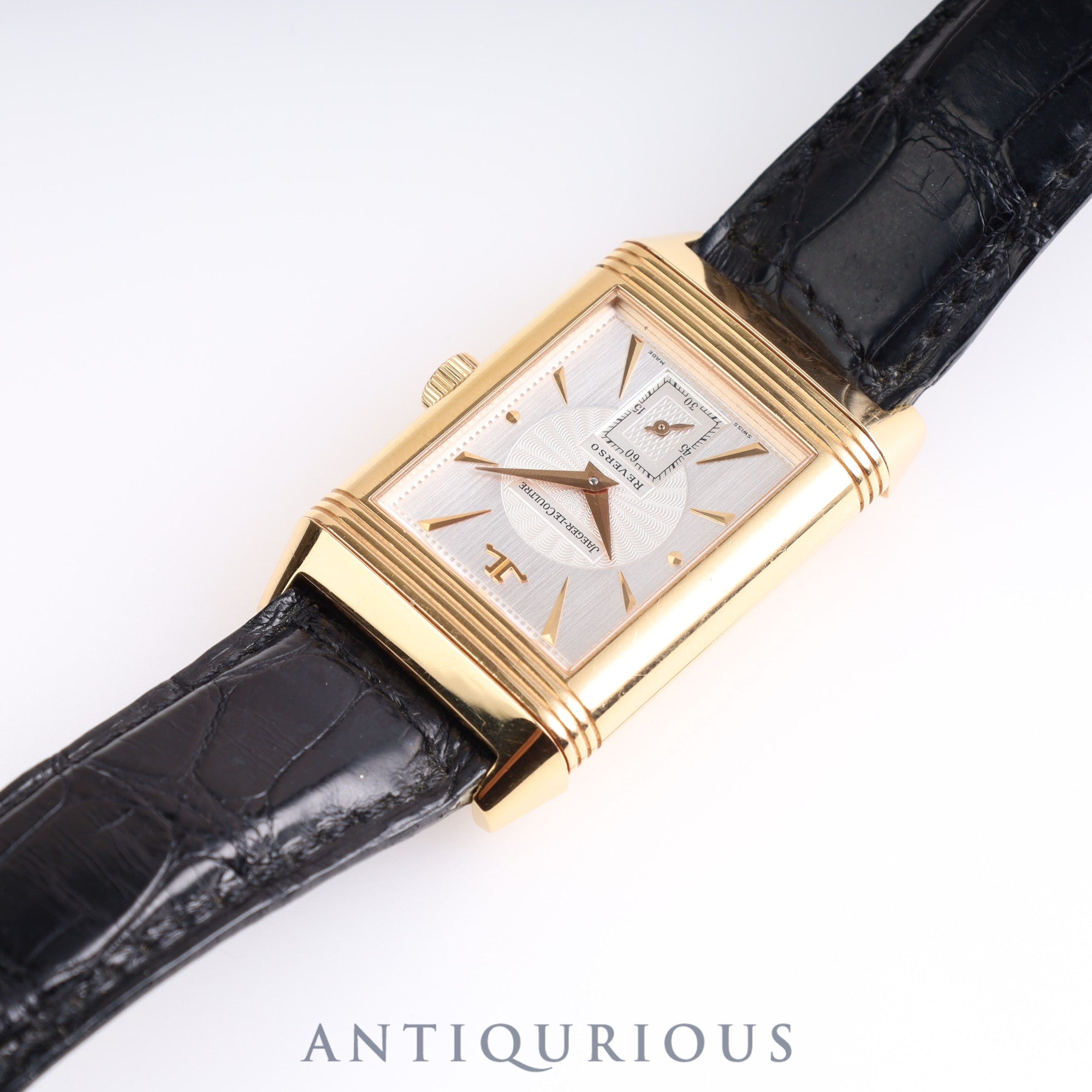 ジャガー・ルクルト ビッグレベルソ アールデコ 270.2.62 手巻き Cal.822AD 750PG 純正革ベルト 純正尾錠(750PG)シルバー / スケルトン文字盤 箱