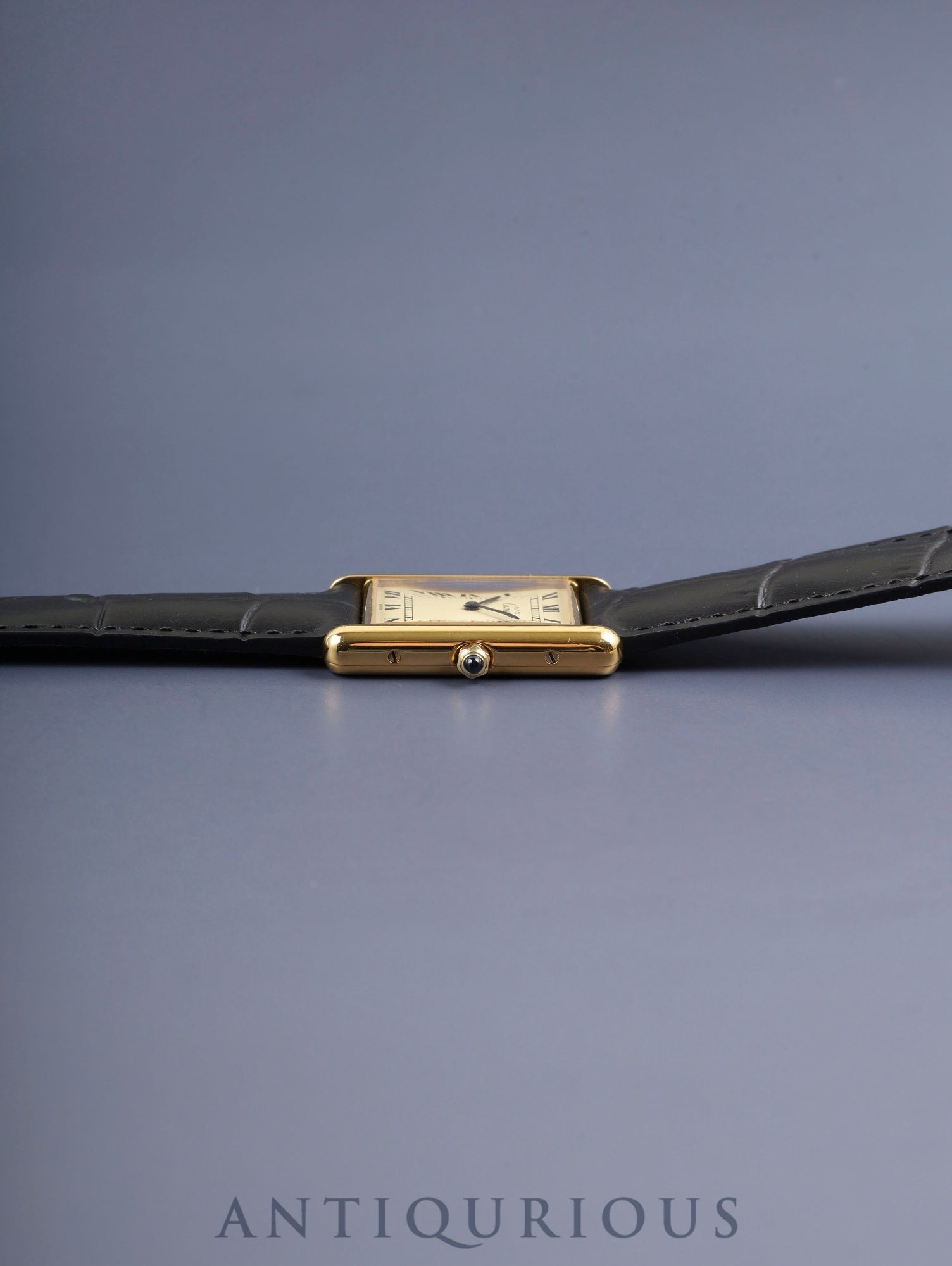 カルティエ マストタンク LM 6 81006 クォーツ Cal.81 SV925 革 純正Dバックル(GP)アイボリーローマン文字盤 1982年頃~1995年頃 オーバーホール済み