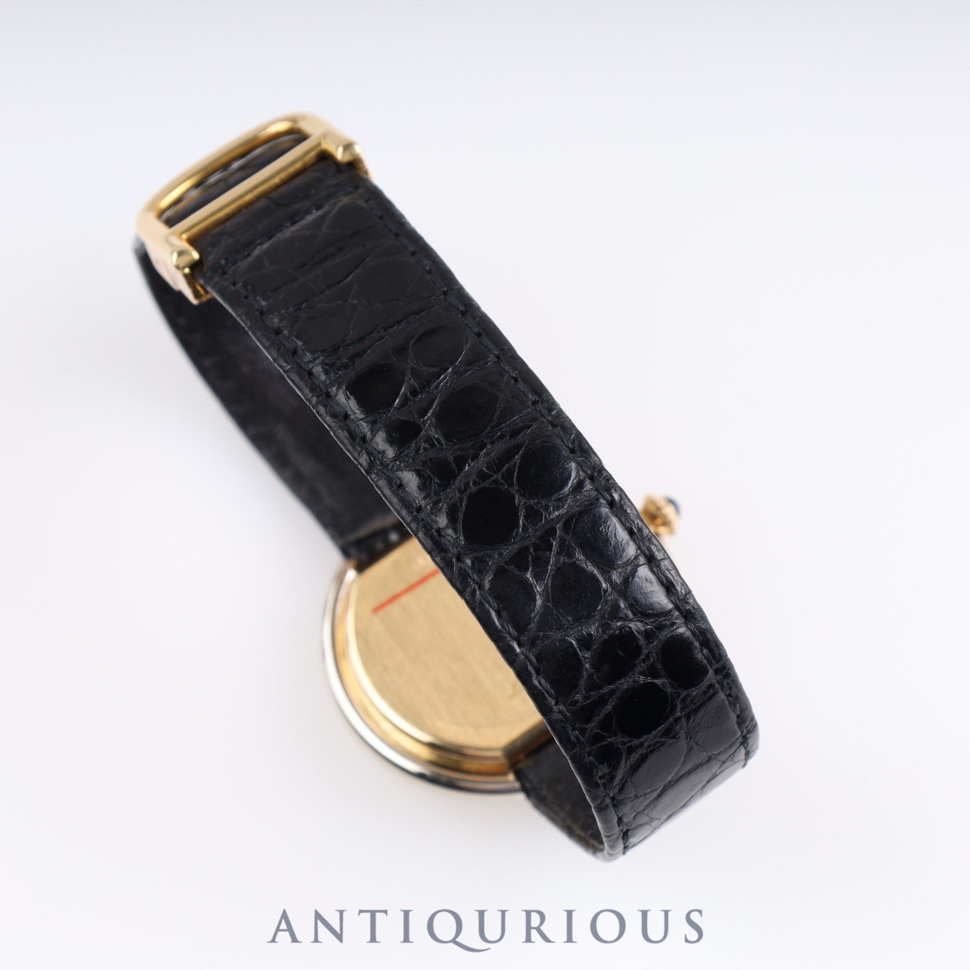 Cartier Ellipse LM 78091 Manual winding Cal.78-1 ETA 2512-1 YG/WG Leather Genuine buckle (750) White dial