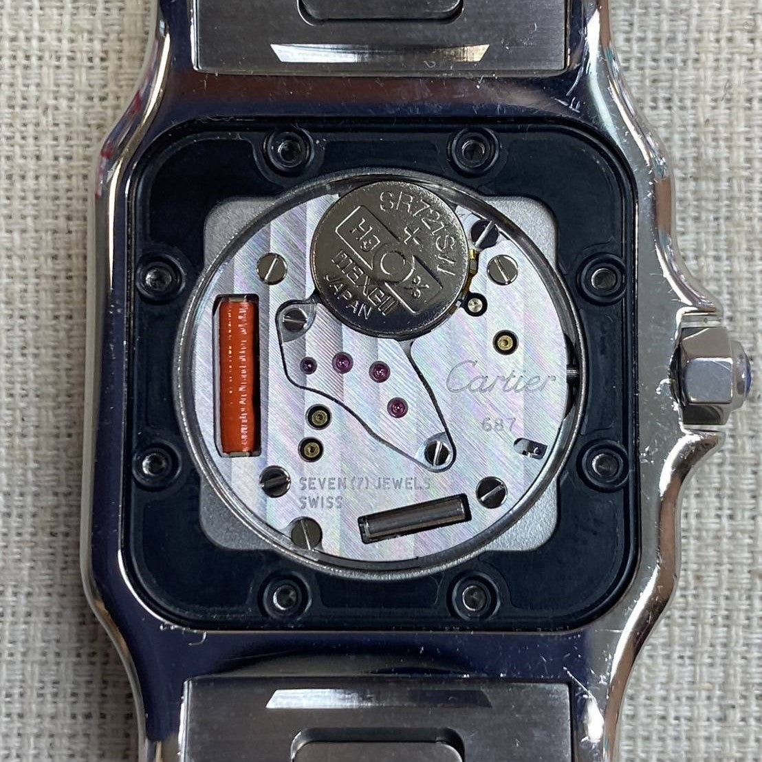 Cartier Santos Galbee LM W20011C4 / 1566 Quartz Cal.687 SS/YG SS/YG Ivory Dial Box Overhauled