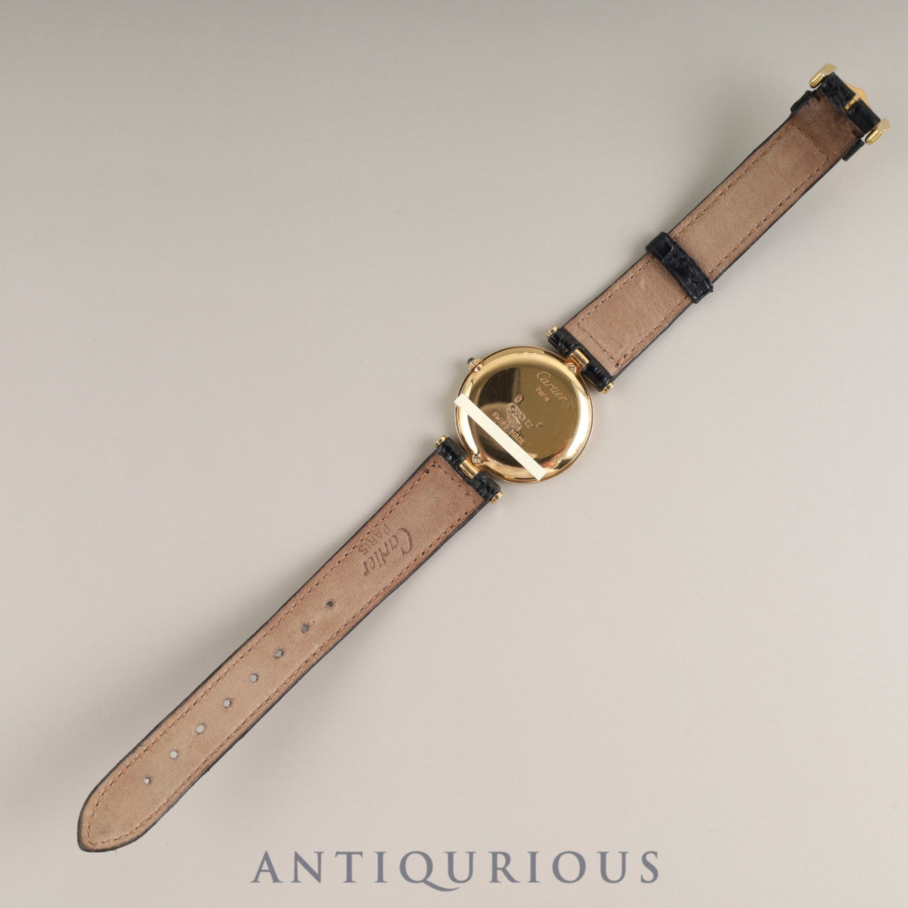 Cartier Vendôme VLC LM 881001 Quartz Cal.-750 with genuine leather strap and genuine buckle (GP). White Roman dial, 30mm. Boxed and overhauled.