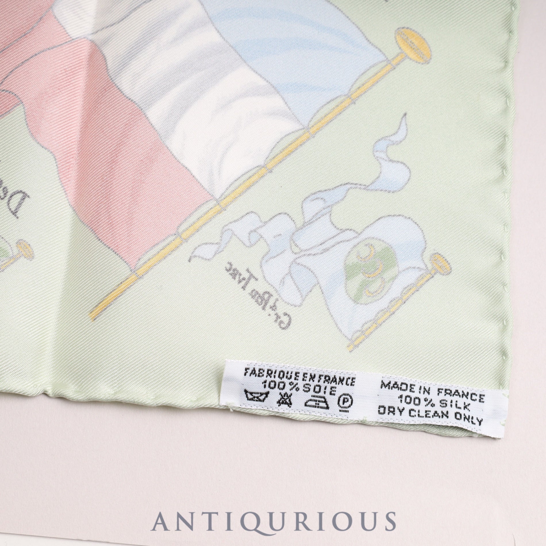 Hermes Scarf Carre 45 PAVOIS Ship Flag 100% Silk