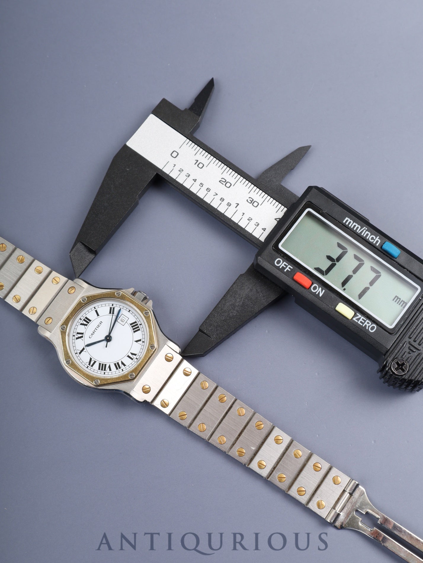 カルティエ サントス オクタゴン LM 2966 自動巻き Cal.ETA2671 SS/YG SS/YG ホワイトローマン文字盤(SWISS表記) 箱 冊子 保証書(1986年)タグ オーバーホール済み