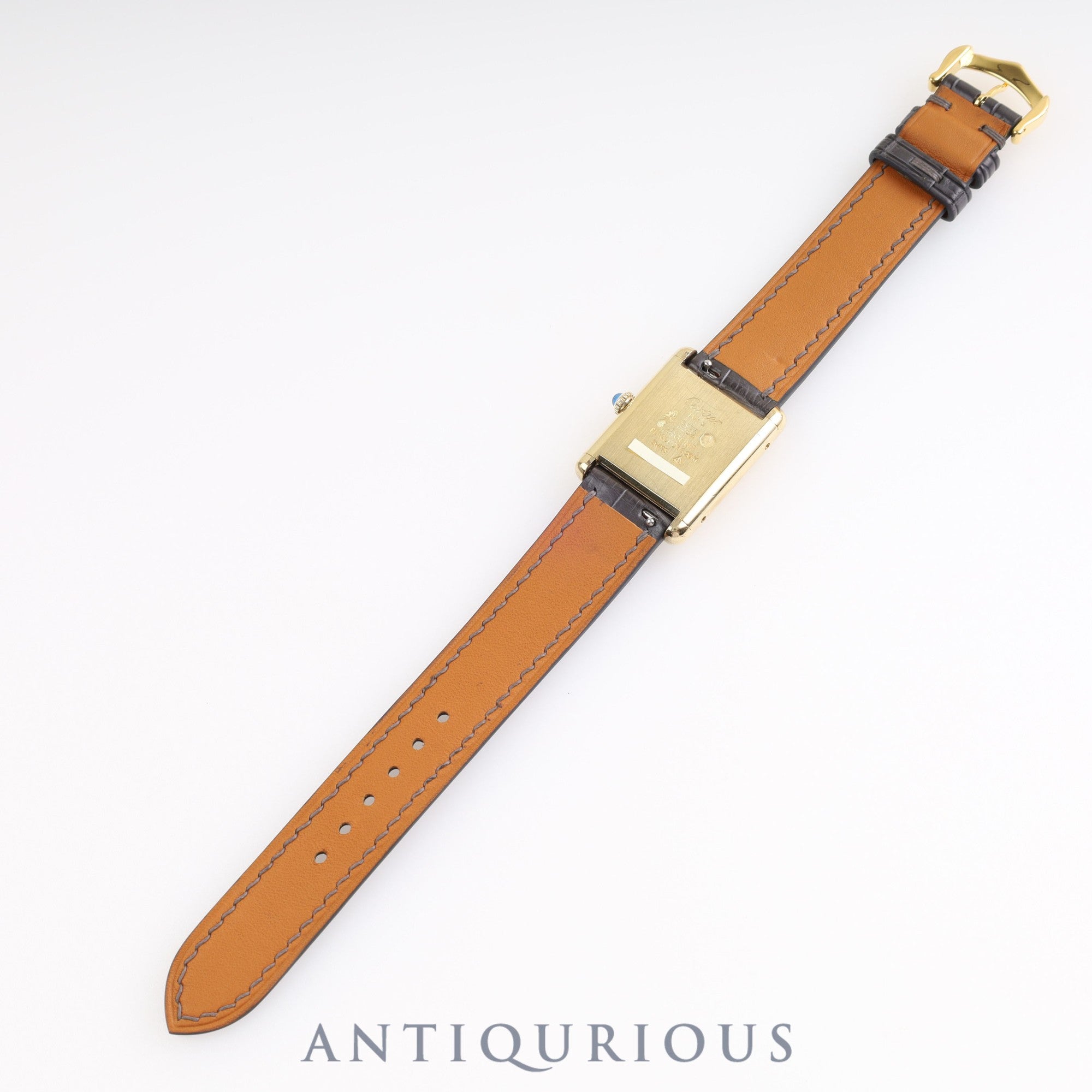 Cartier Must Tank LM Manual Winding SV925 Leather Genuine Buckle Ivory Roman Dial Cartier Boutique Complete Service