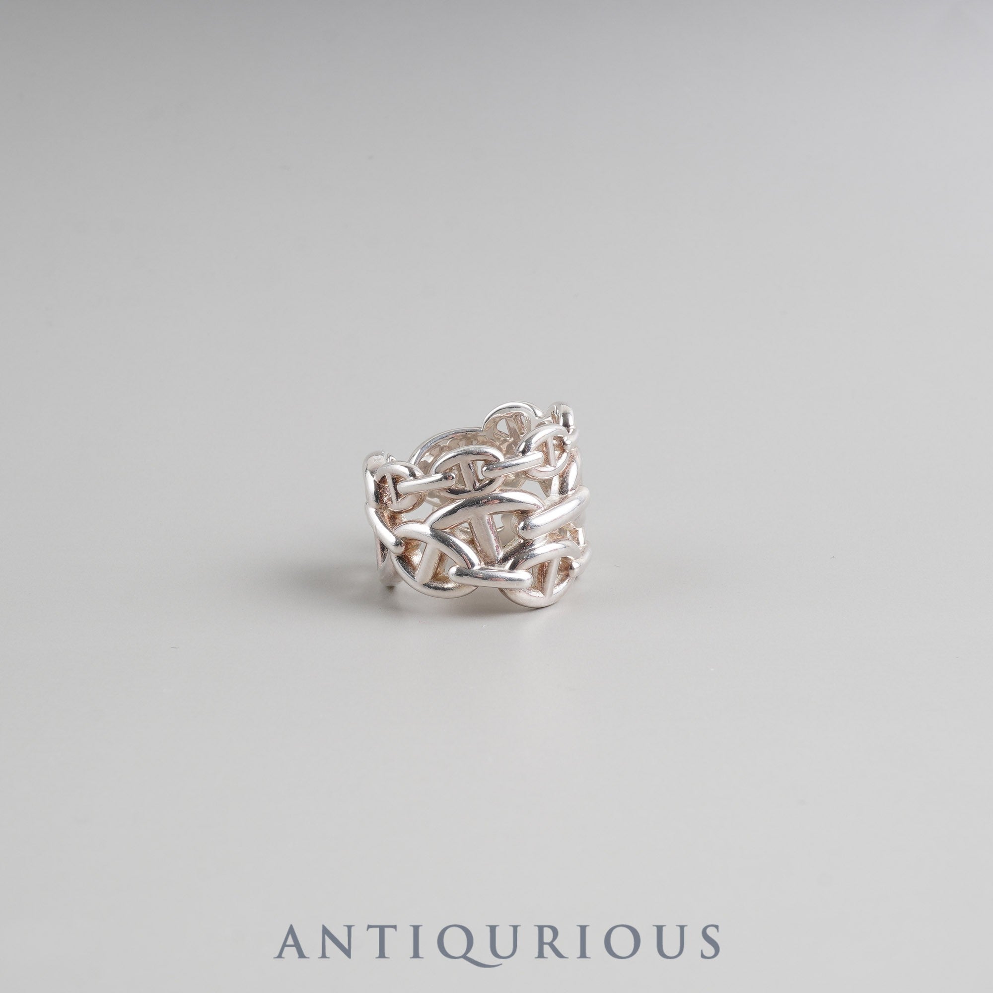 Hermes Ring Chaine d'Ancre Enchaine GM Sterling Silver #57 Box Card (2024) 23 Years Old