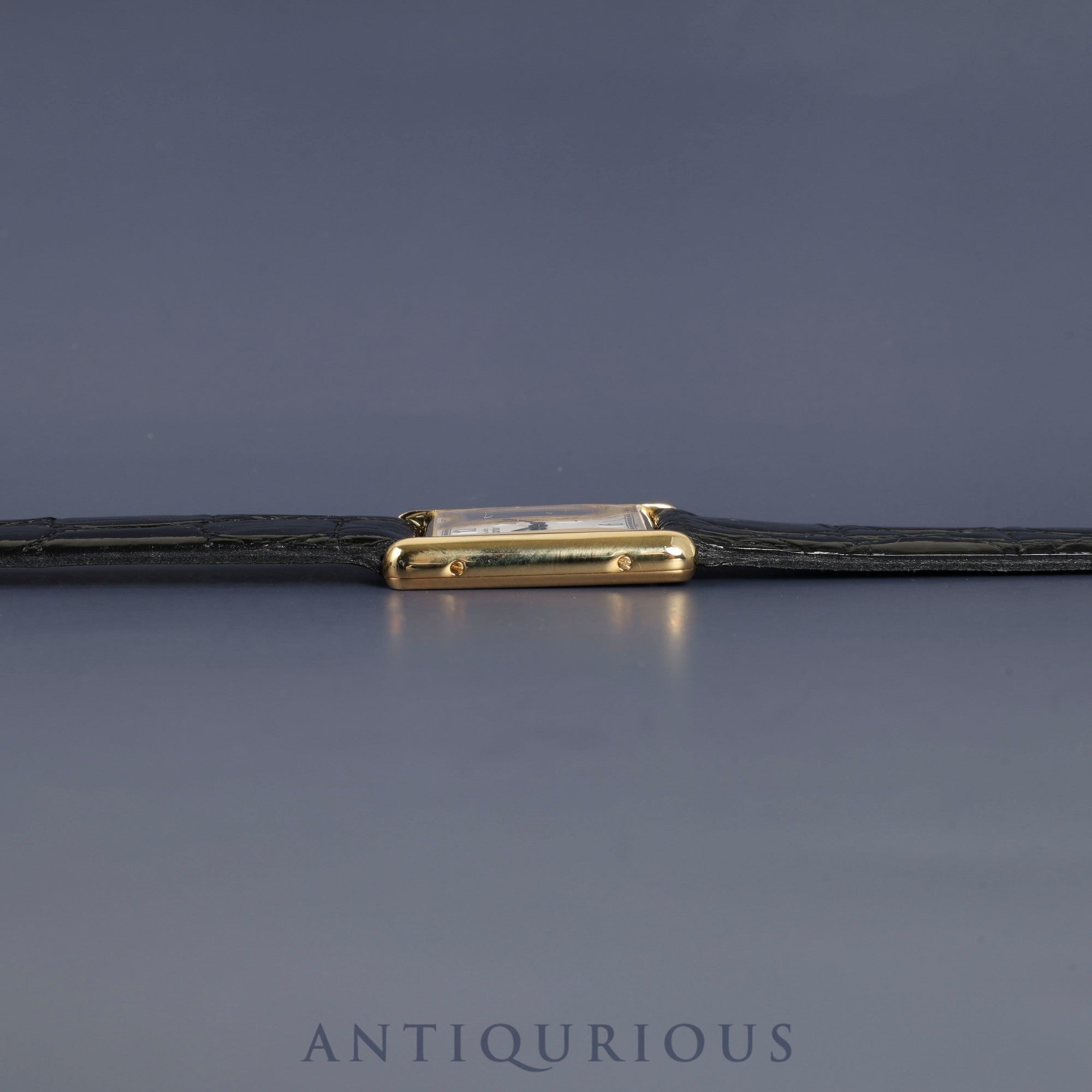 Cartier Must Tank LM 590005 Quartz Cal.690 SV925 Leather Genuine Buckle (GP) Flying Arabic CC Dial Box Booklet Warranty (1993) Overhauled and refinished to like new condition