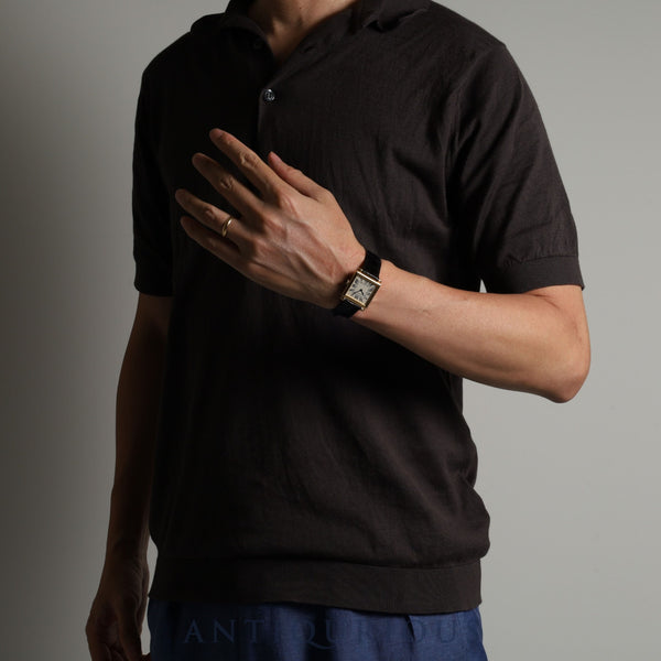 カルティエ タンクオビュ W1512256 1630 2 クォーツ 750 革 純正尾錠(750)シルバーローマン文字盤 オーバーホール済み