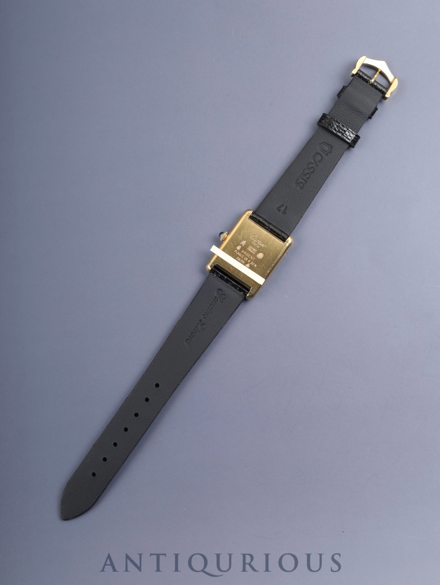 カルティエ マストタンク LM 手巻き Cal.78-1 SV925 革 純正ピンバックル(GP)アイボリーローマン文字盤(SWISS表記) オーバーホール済み