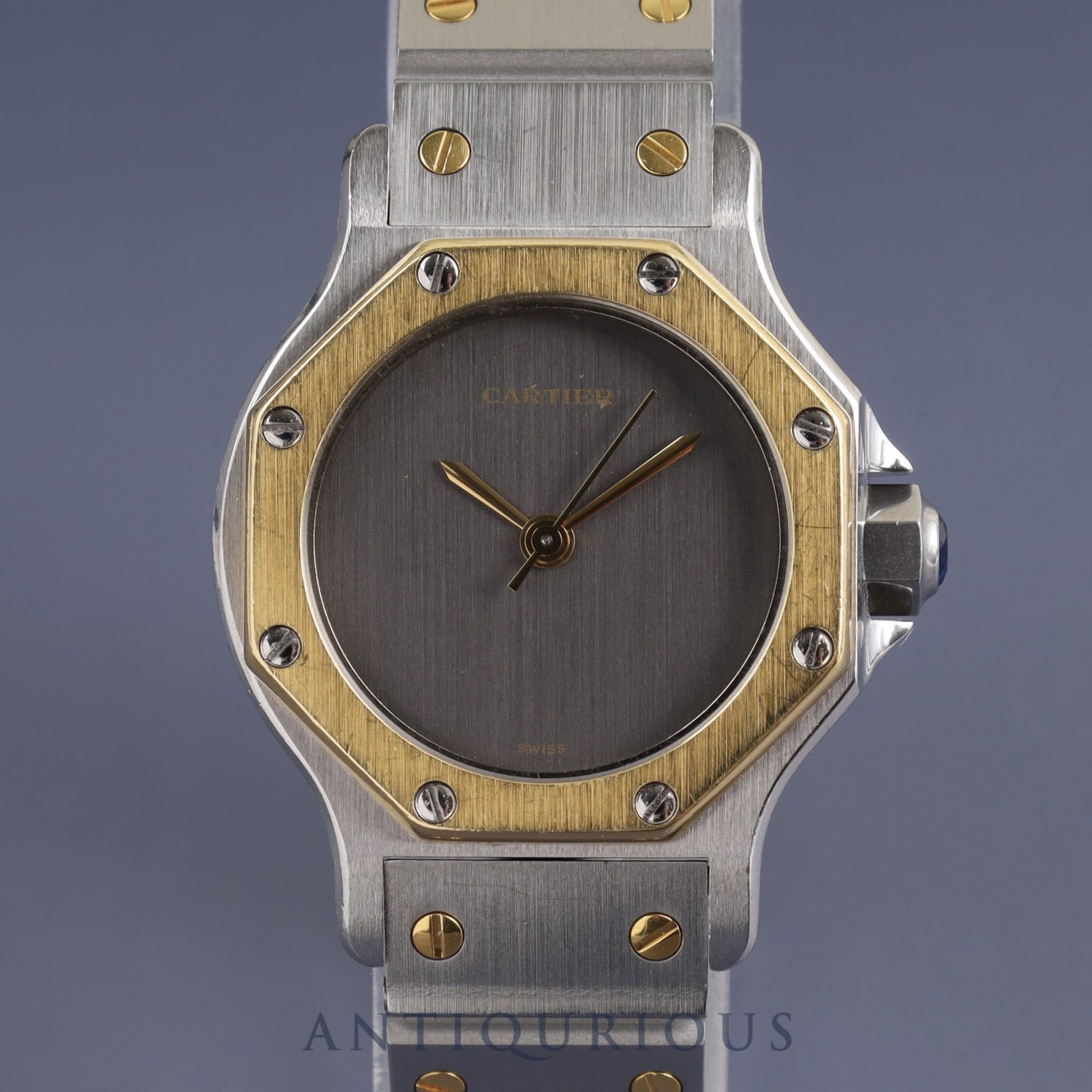 Cartier Santos Octagon SM 2039488 Automatic SS/YG SS/YG Grey ghost dial Box International lifetime warranty (1984) Complete service (full maintenance) completed at Cartier boutique