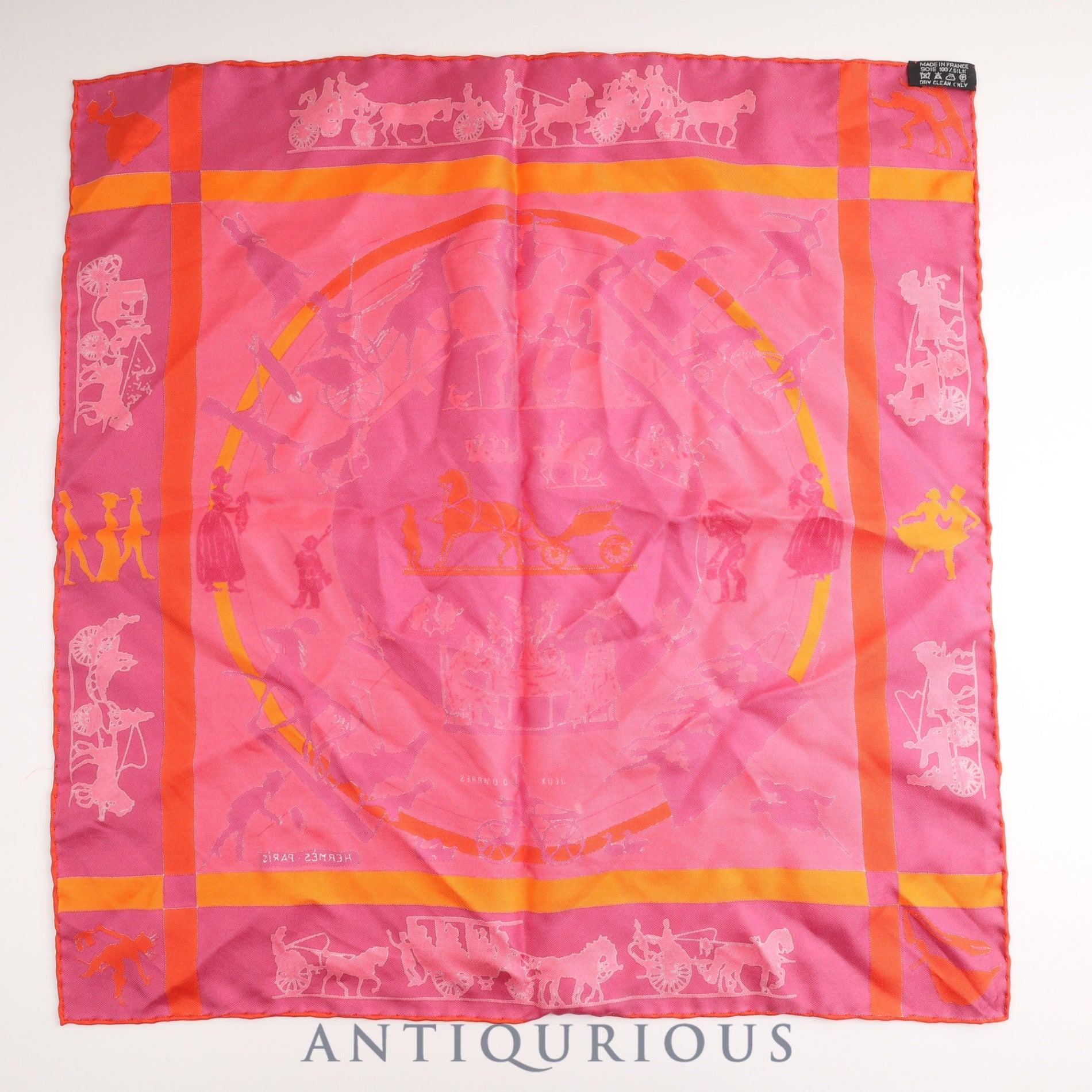 エルメス スカーフ カレ45 JEUX D'OMBRES SILK100%