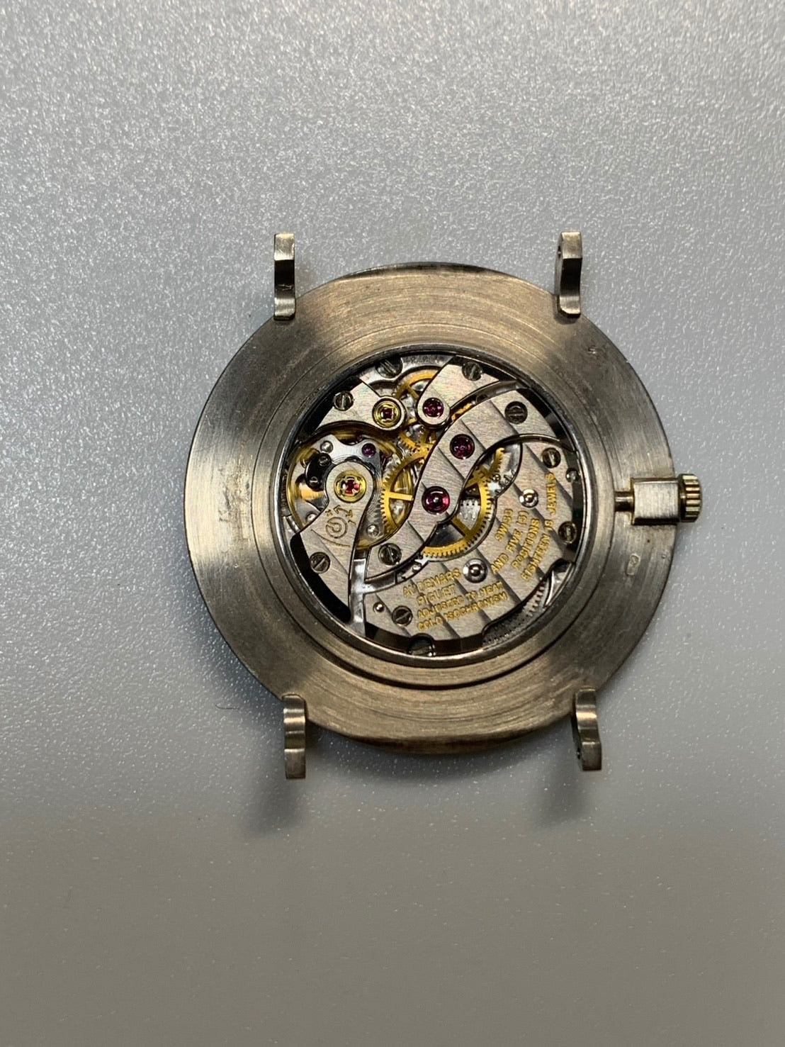 Audemars Piguet Round Manual Winding Cal.K2001 / 1A 750WG Leather Original Pin Buckle (750WG) Silver Dial Overhauled
