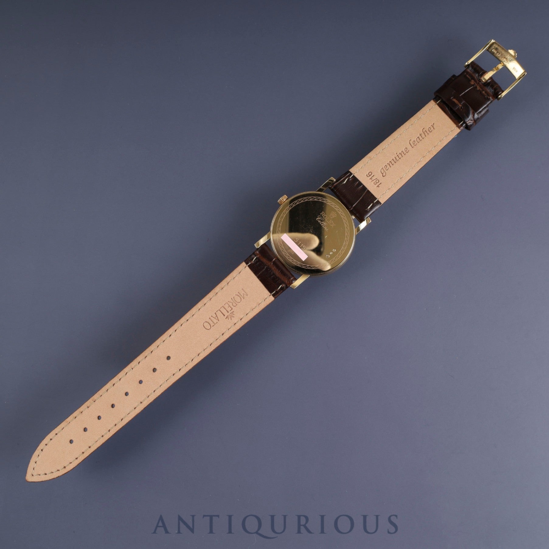 Rolex Cellini 5115/8 Manual winding Cal.1602 750 Leather Genuine buckle (750) Ivory engraved computer dial Warranty (2014) Genuine replacement belt Overhauled