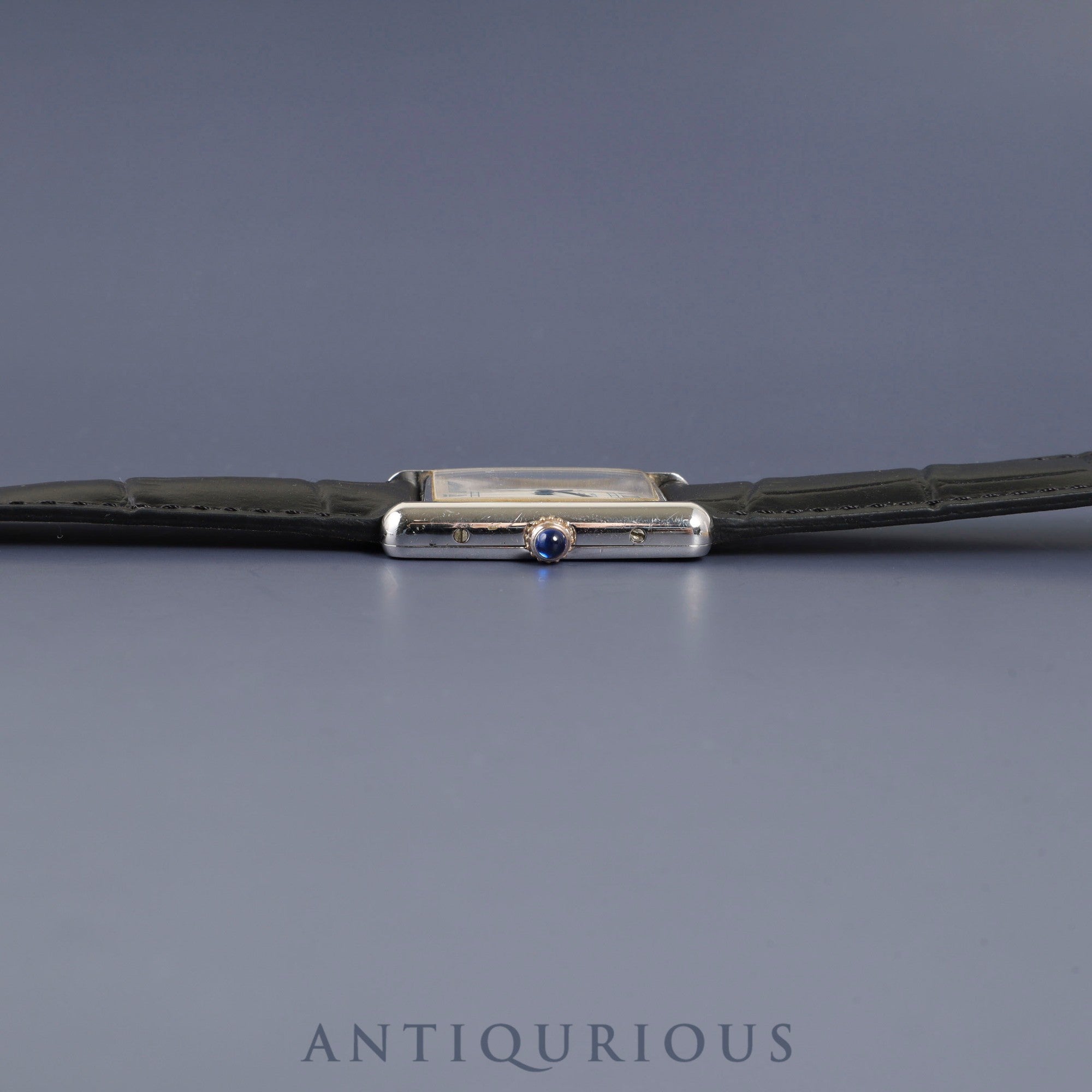 Cartier Must Tank LM 690006, Quartz, Caliber 90, SV925, Leather, Genuine D-buckle (SS), White Roman Dial, Circa 1982-Circa 1995, Overhauled