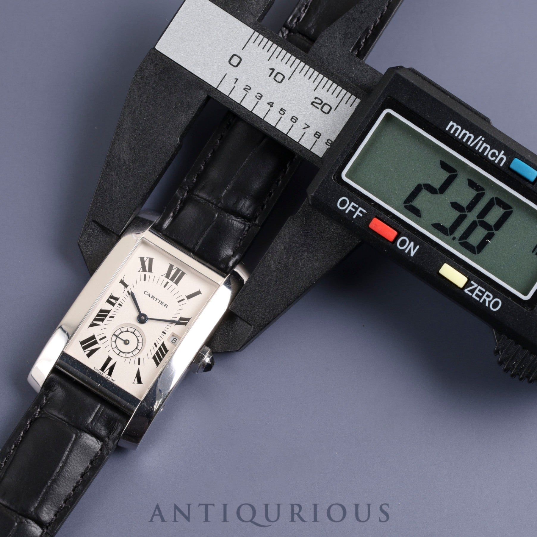 カルティエ タンクアメリカン MM W2600751 / 3012905 クォーツ Cal.012 750 革 純正Dバックル(750)ホワイトローマン文字盤 オーバーホール済み