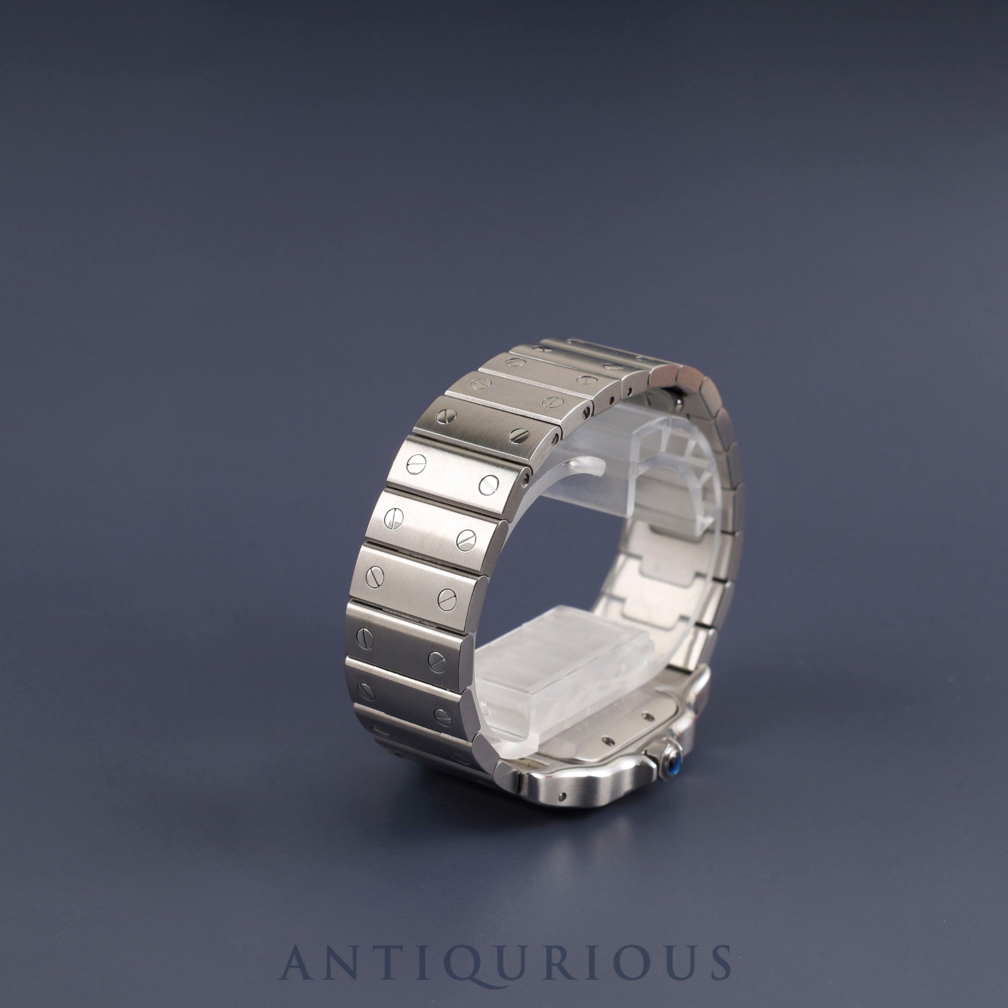 Cartier Santos Galbee LM 2319 Automatic Caliber - Stainless Steel Silver Guilloche Dial 29 x 40mm Box Booklet Overhauled
