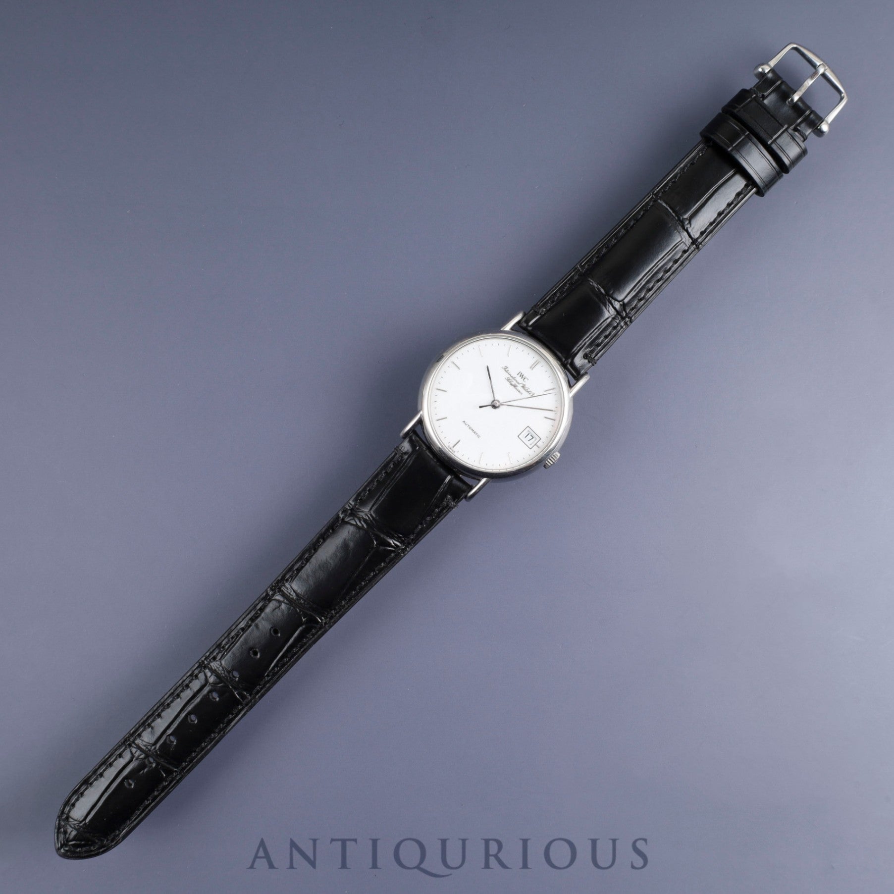 IWC Portofino IW351318 Automatic Cal.37521 SS Leather Genuine Buckle (SS) White Dial Overhauled