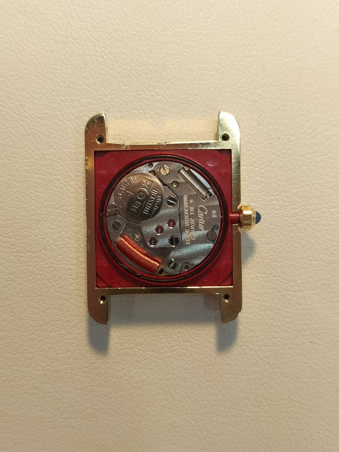 カルティエ マストタンク SM 366001 クォーツ Cal.66 SV925 革 純正Dバックル(GP) アイボリーローマン文字盤 オーバーホール済み