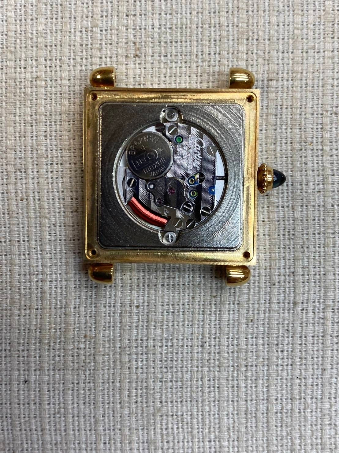 Cartier Tank Obv W1512256 1630 2 Quartz 750 Leather Genuine Buckle (750) Silver Roman Dial Overhauled
