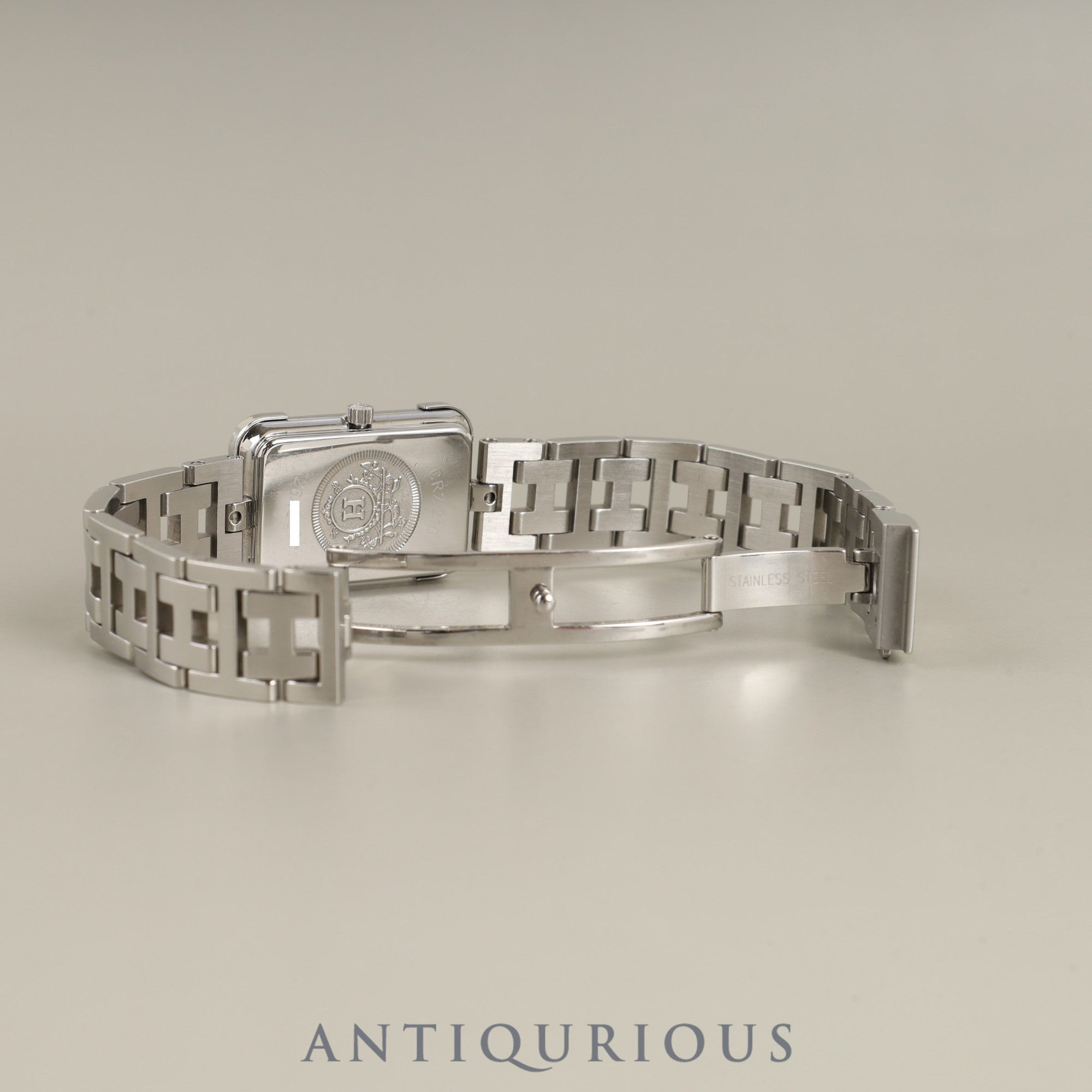 エルメス クロアジュール CR2.210 クォーツ Cal.976.001 SS SS ピンクシェル文字盤 箱 保証書(2013年)オーバーホール済み