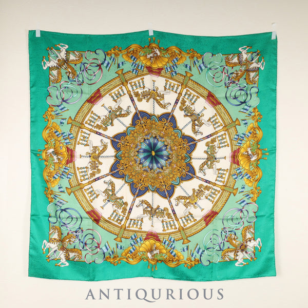 エルメス スカーフ カレ90 遊園地 SILK100%