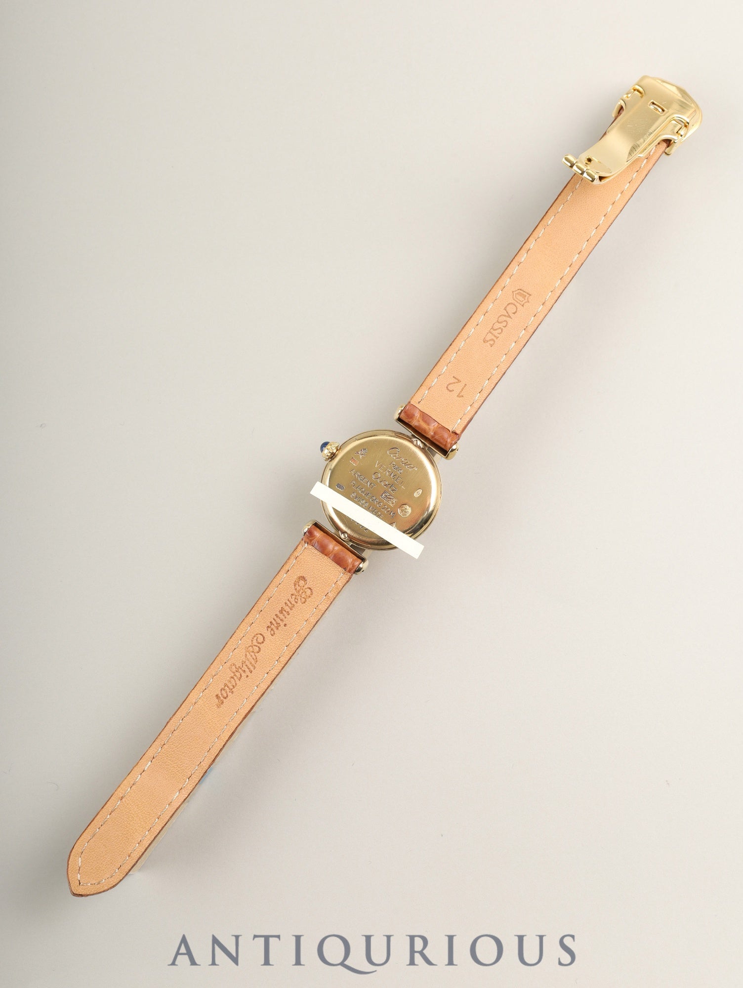 カルティエ マストコリゼ W1006654 / 590002 クォーツ SV925 革 純正Dバックル(GP) サイドトリニティ文字盤 オーバーホール済み