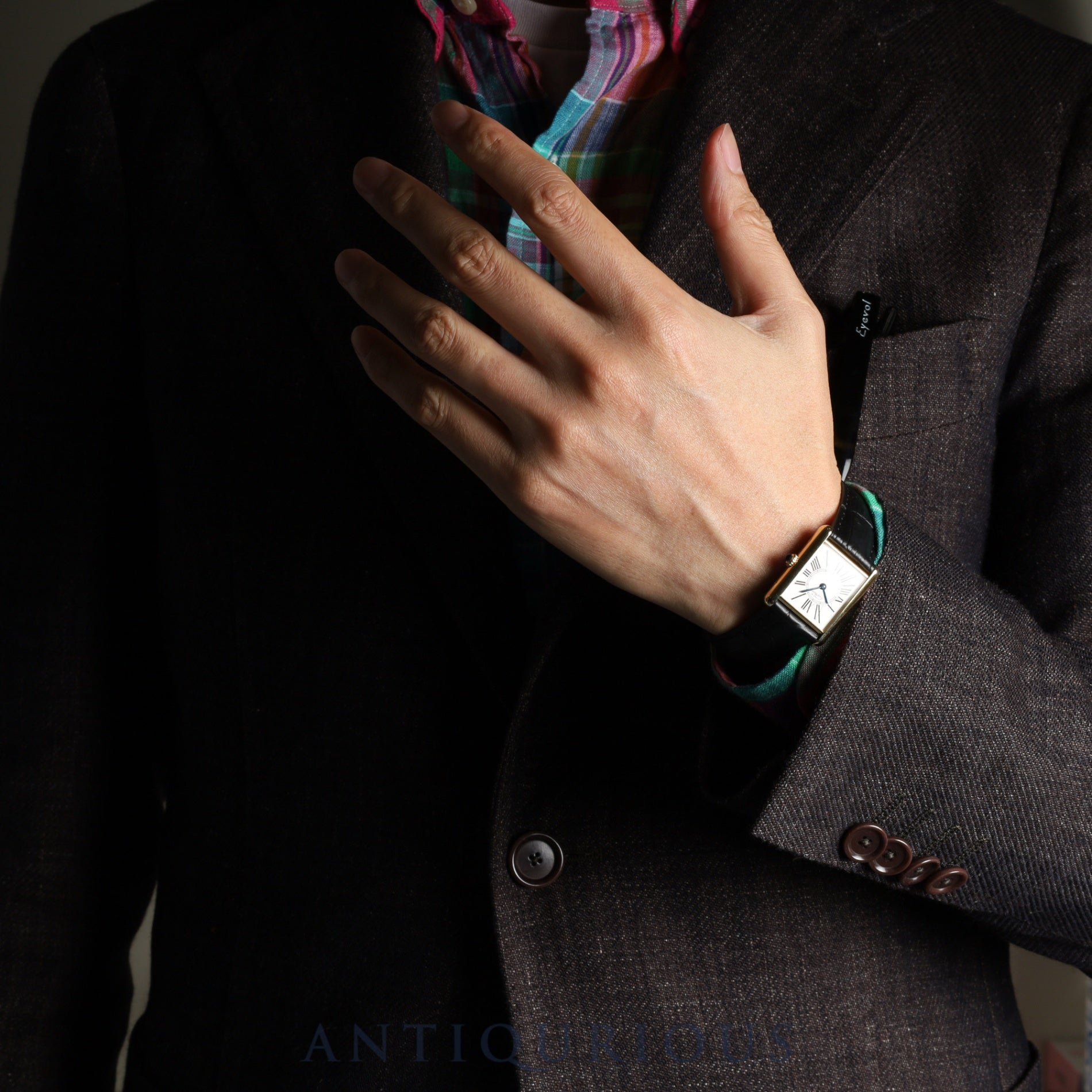 カルティエ マストタンク LM W1005654 / 1615 クォーツ Cal.90 SV925 革 純正Dバックル(GP) オパラン文字盤 1996年頃〜1998年頃 オーバーホール済み