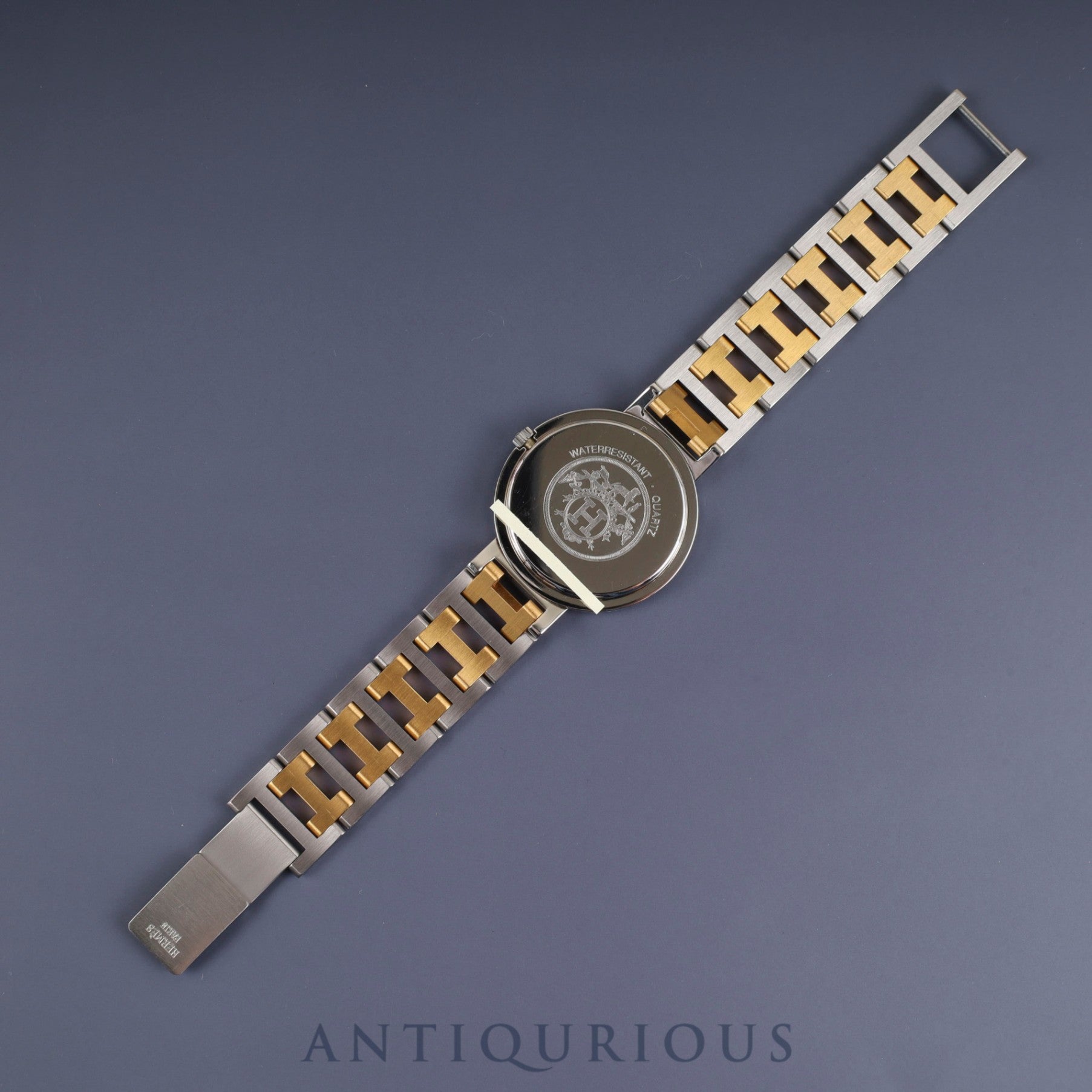 Hermes Clipper 48 03 Quartz SS/GP SS/GP White Dial Overhauled