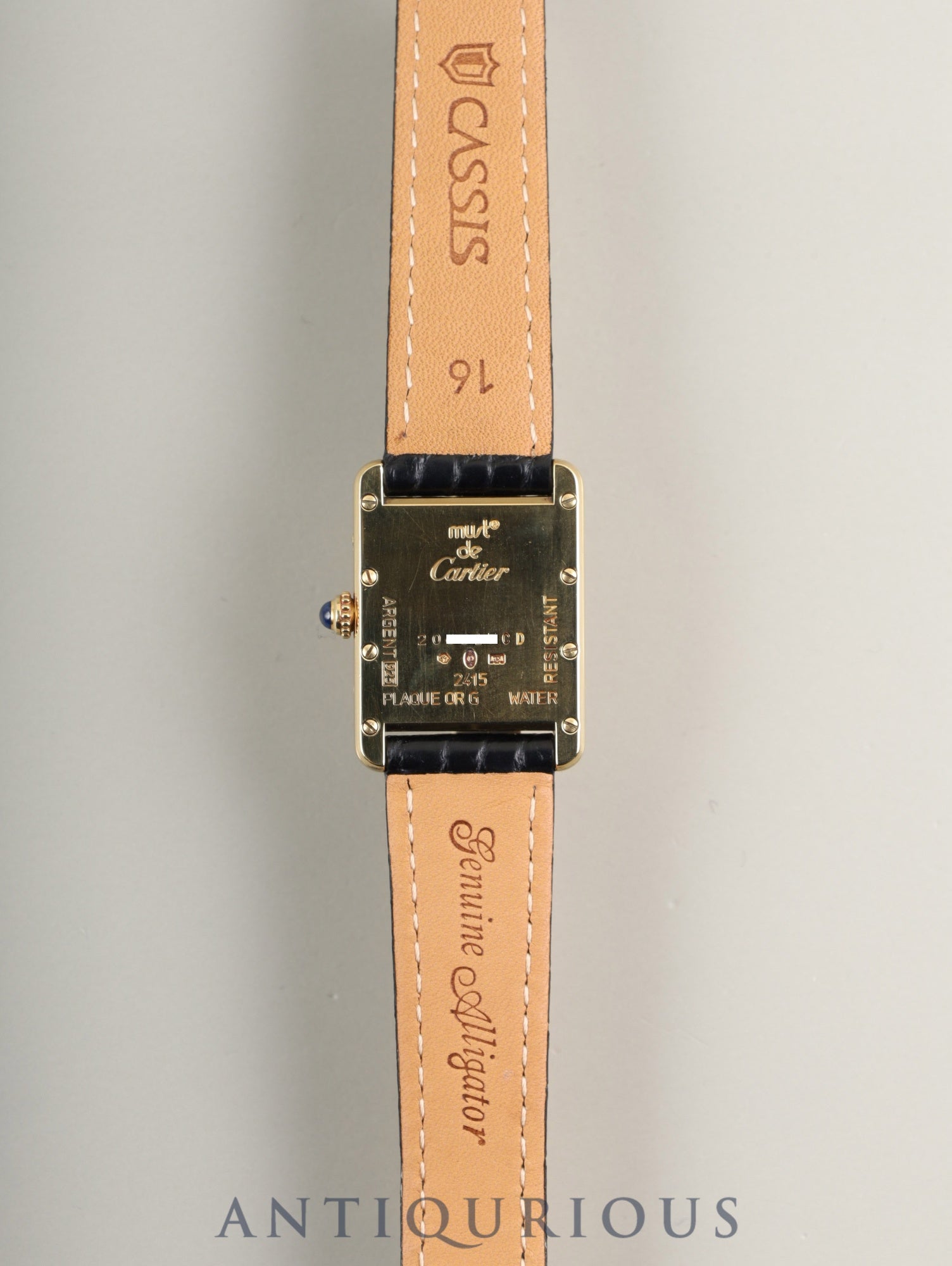 カルティエ マストタンク MM W1013854 / 2415 クォーツ Cal.057 SV925 革 純正Dバックル(GP) テレフォンアラビア文字盤 1990年頃~2004年頃 オーバーホール済み