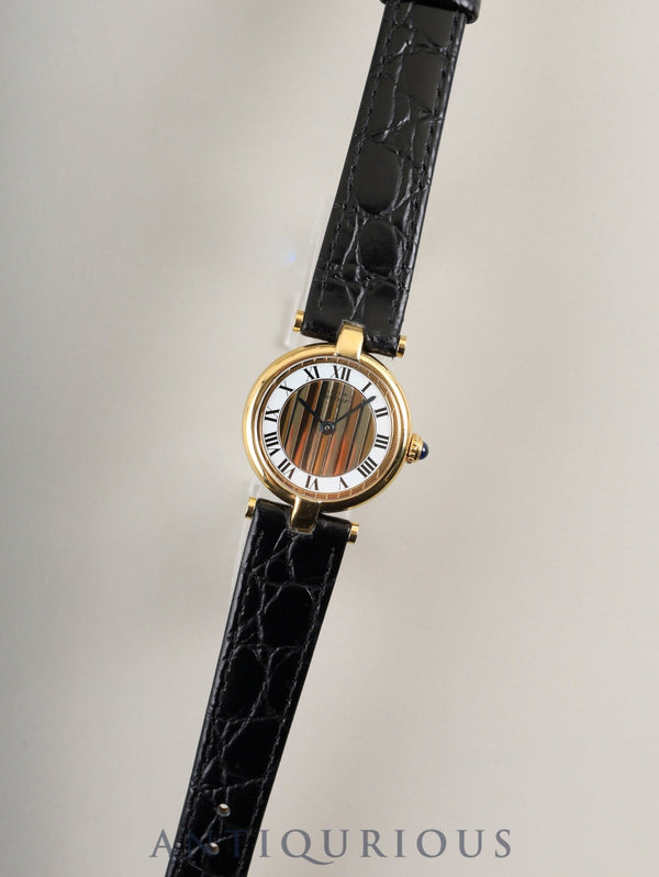 カルティエ マスト ヴァンドーム VLC SM 1851 クォーツ Cal.690 SV925 革 純正尾錠(GP) フロントトリニティ文字盤 オーバーホール済み