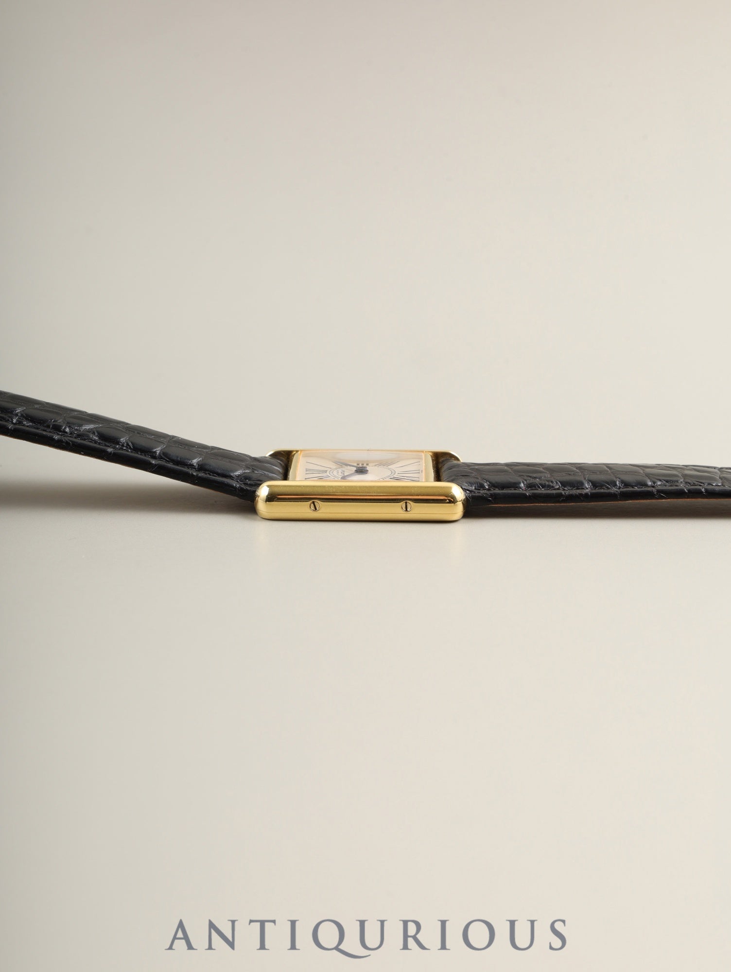 カルティエ マストタンク SM 5057001 クォーツ Cal.057 SV925 革 純正Dバックル(GP) オパラン文字盤 箱 保証書(1995年)オーバーホール済み 新品仕上げ済み