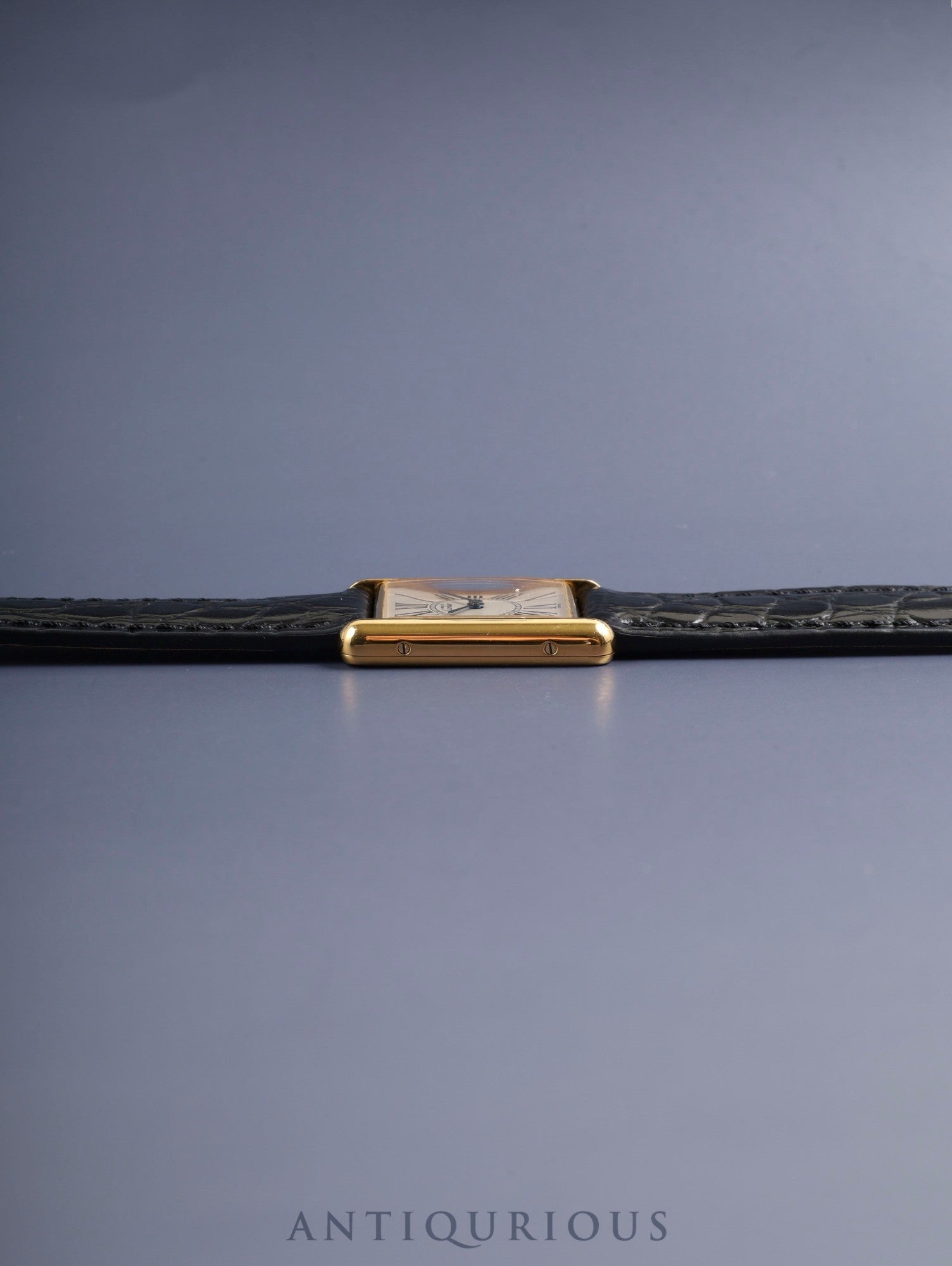 カルティエ マストタンク LM 590005 クォーツ Cal.90 SV925 革 純正尾錠(GP)オパラン文字盤(SWISS表記)オーバーホール済み