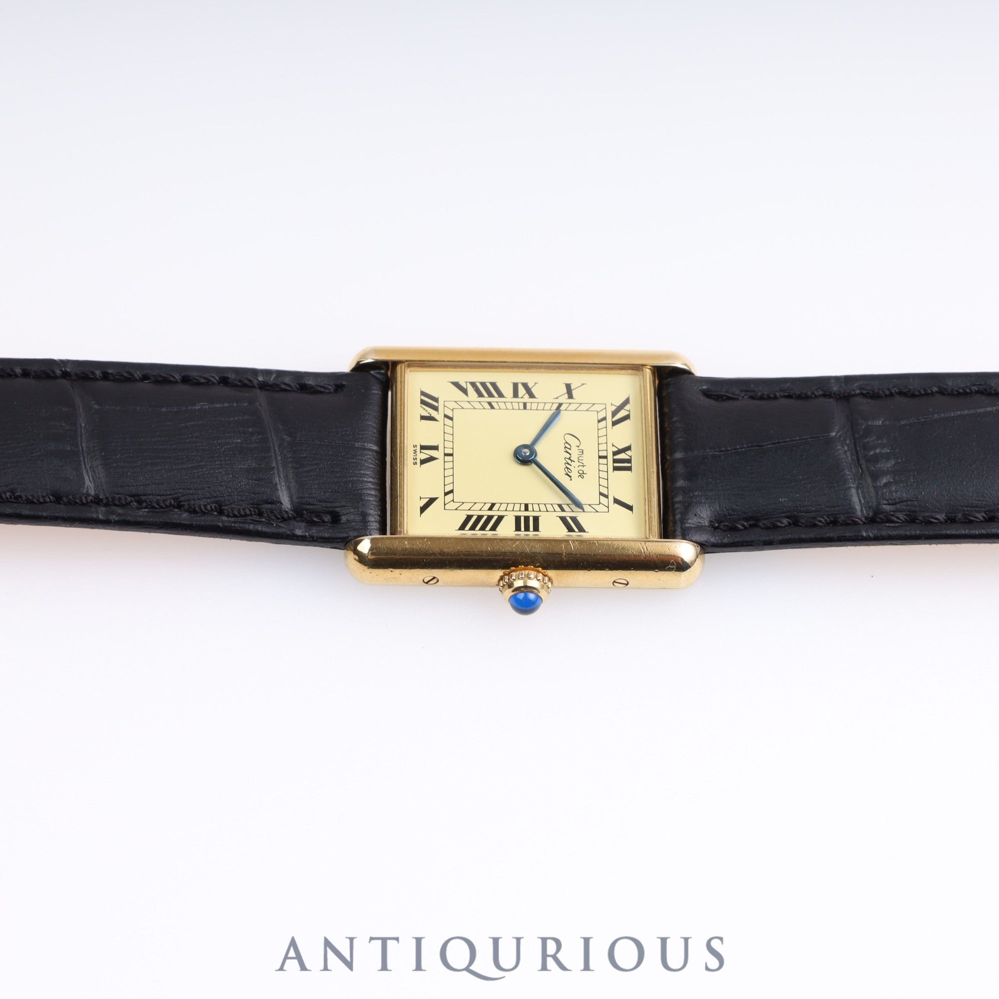 Cartier Must Tank LM QZ Ivory Roman Dial
