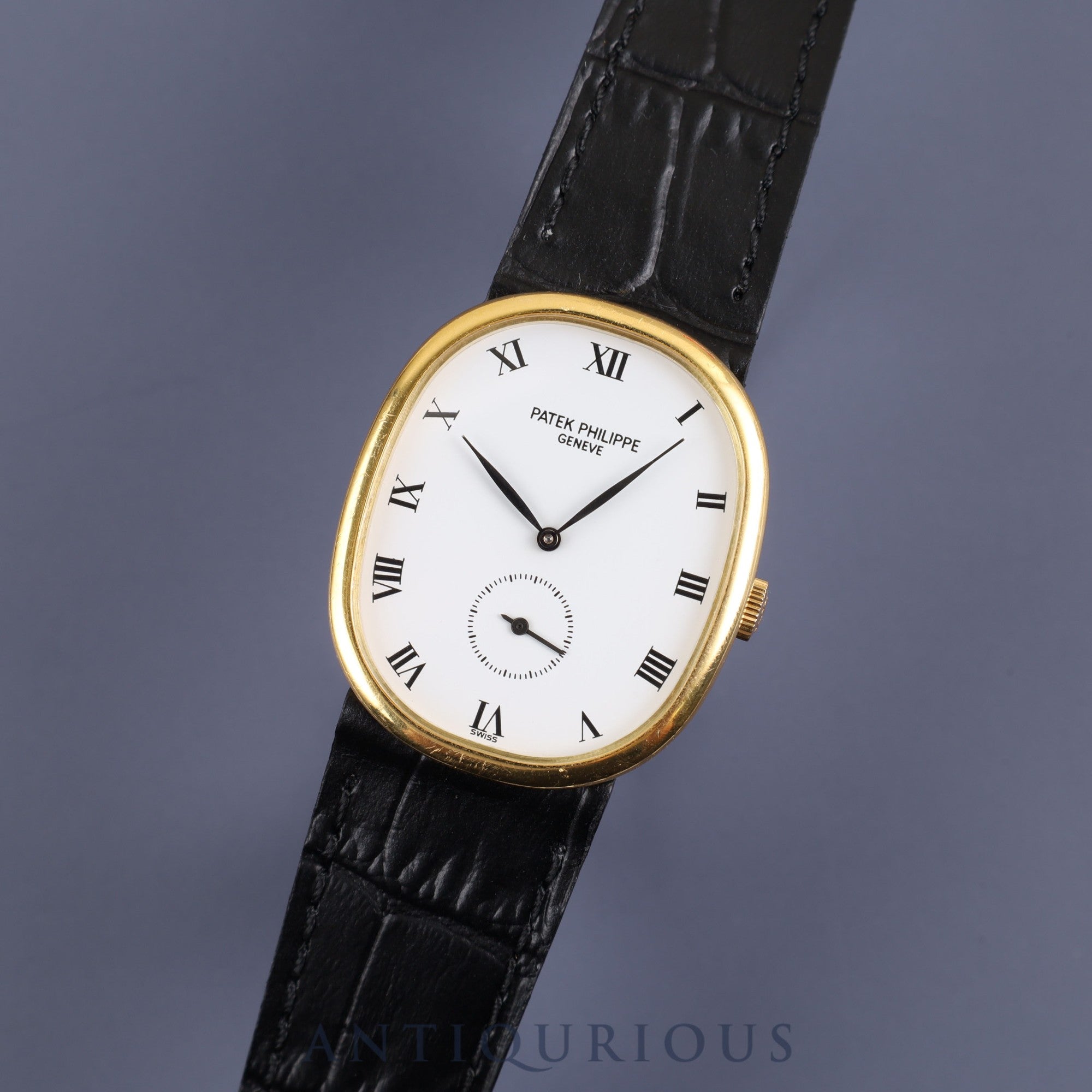 パテック・フィリップ ゴールデンエリプス 3948J 手巻き Cal.215 750 革 純正尾錠(750)ホワイトローマン文字盤 箱 タグ
