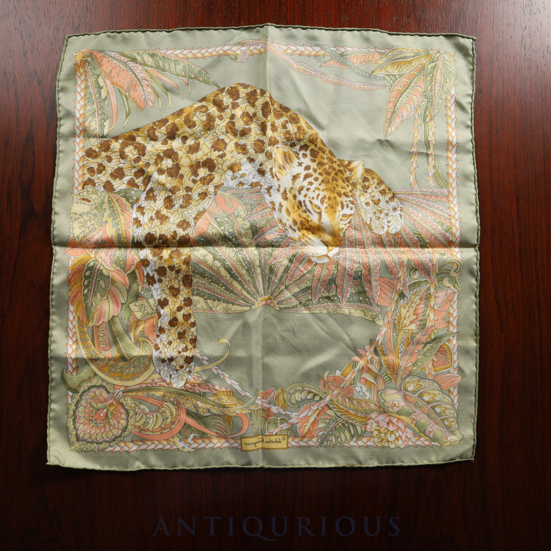 SALVATORE FERRAGAMO Salvatore Ferragamo Scarf Animal Leopard 100% Silk