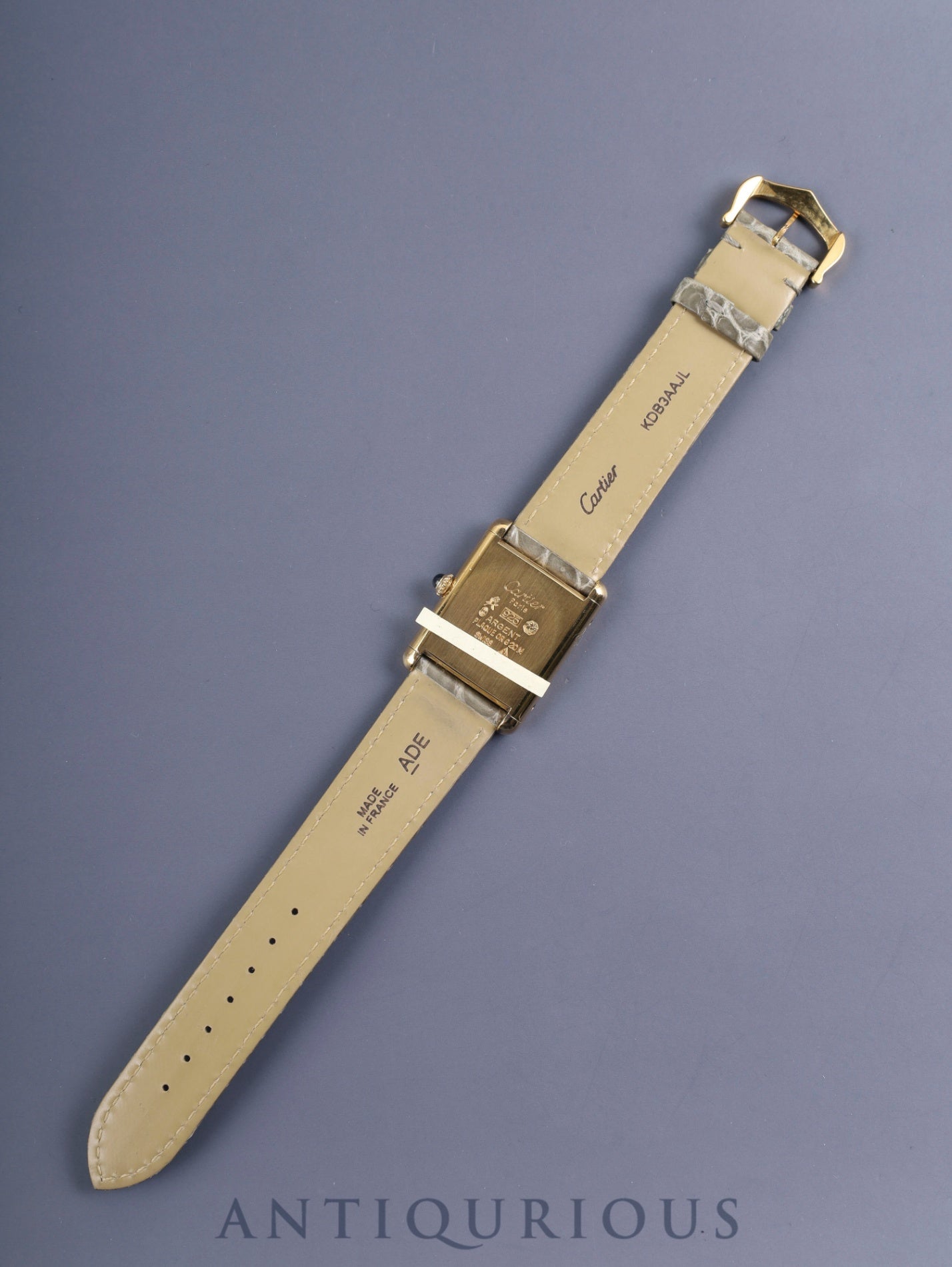 Cartier Must Tank LM Hand-wound Cal.78-1 SV925 Genuine Leather Strap Genuine Pin Buckle (GP) Ivory Roman Dial (SWISS marking) Warranty (1982) Overhauled