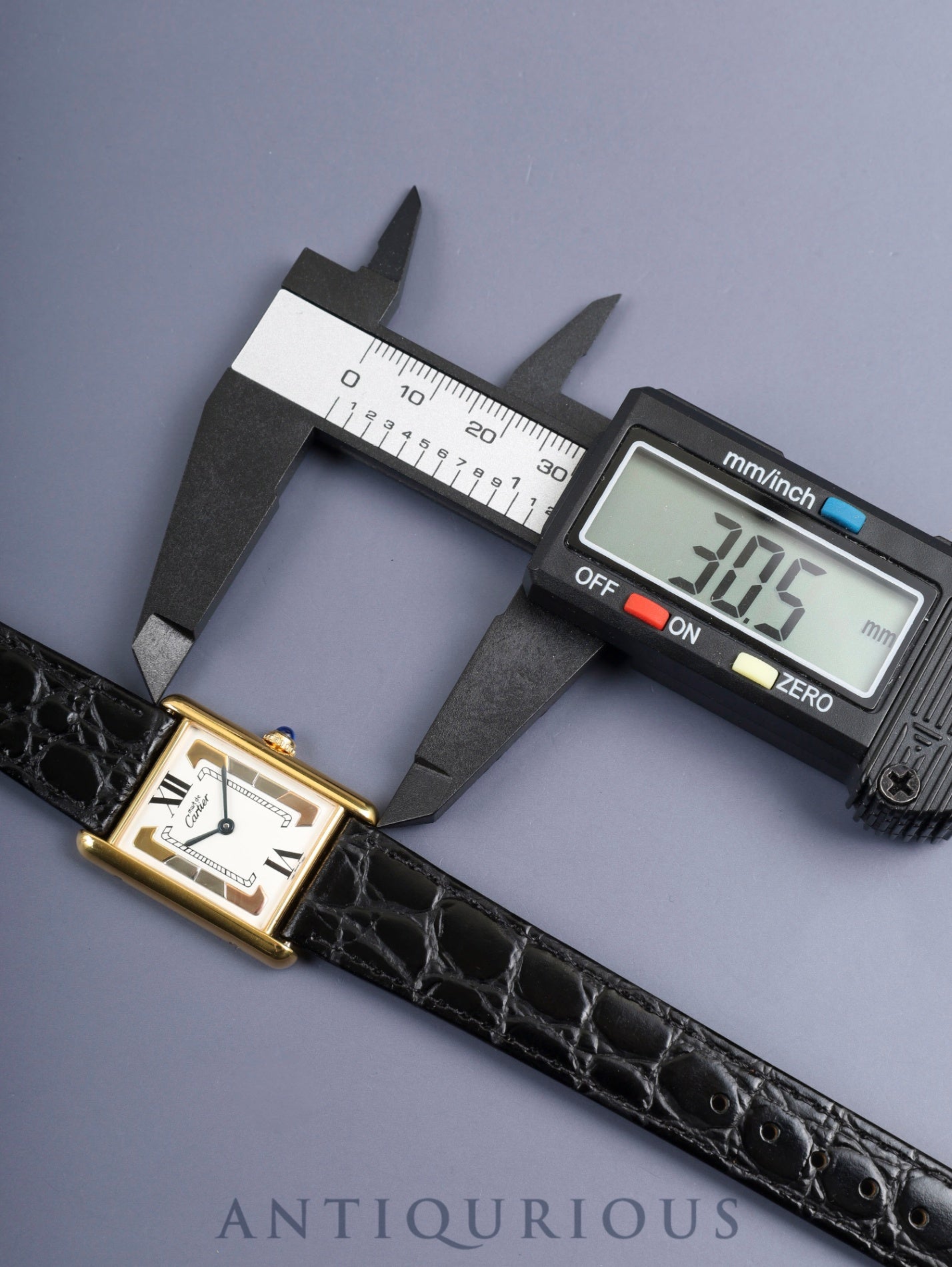 カルティエ マストタンク LM W1006254 / 590005 クォーツ Cal.90 SV925 革 純正ピンバックル(GP)サイドトリニティ文字盤(SWISS表記)オーバーホール済み 新品仕上げ済み