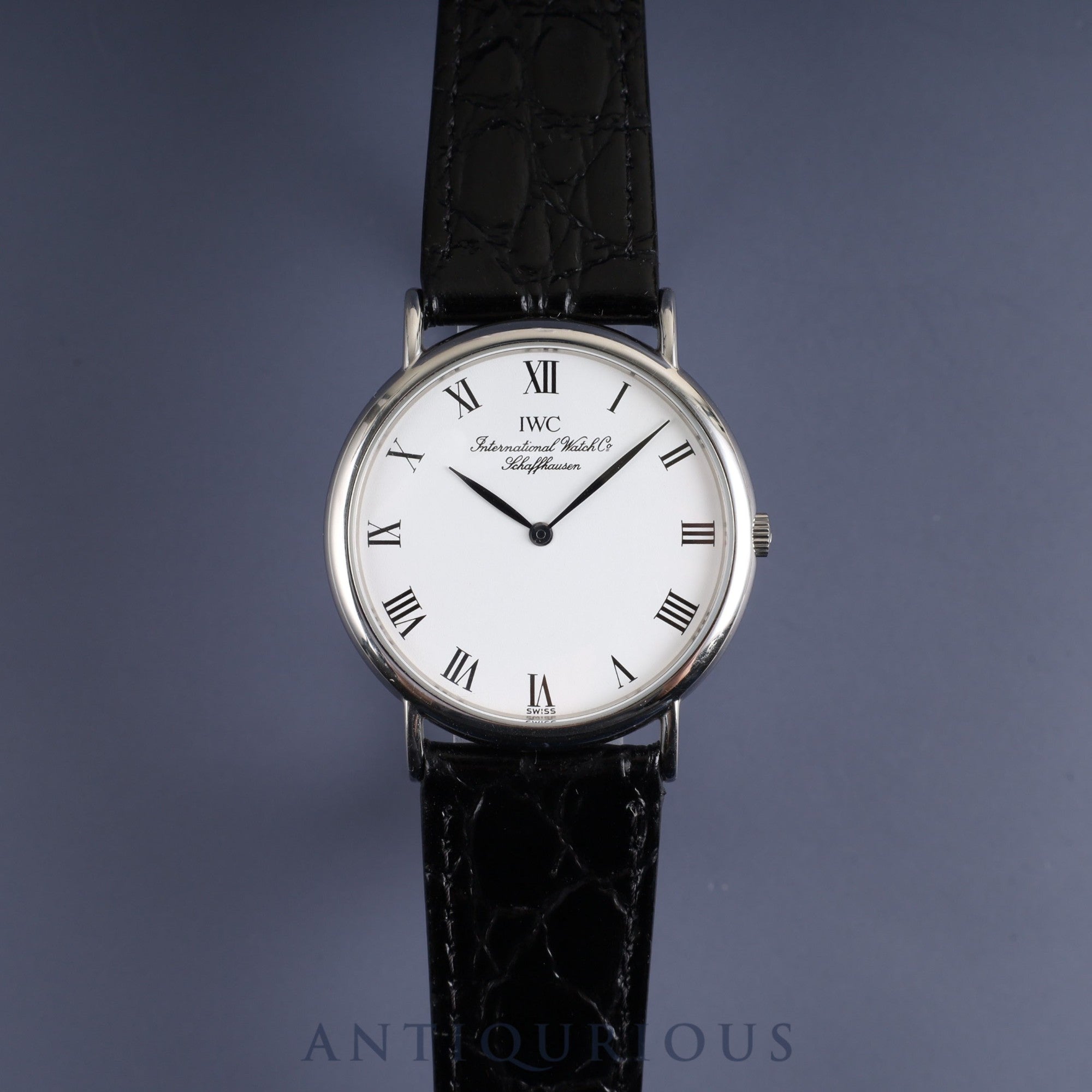 IWC Portofino 3331 Quartz Cal.IWC 22105 SS Leather Genuine Buckle (SS) White Dial Overhauled IWC