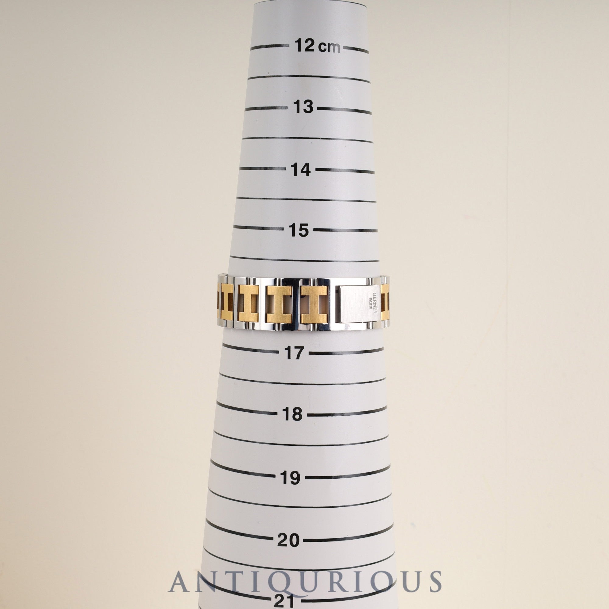 Hermes Clipper 48 03 Quartz SS/GP SS/GP White Dial Overhauled