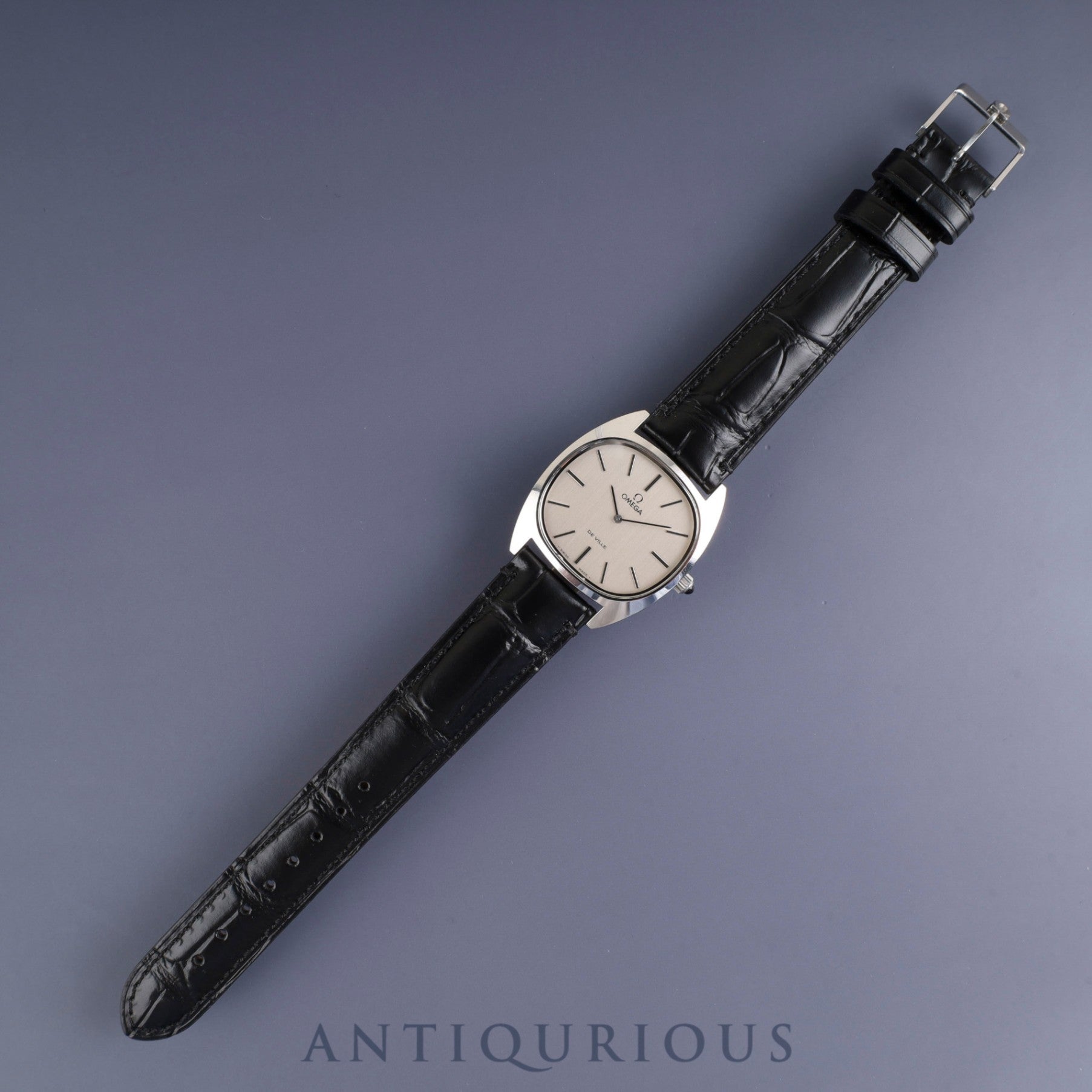 Omega De Ville 111.0132 Manual Winding Caliber 625 Stainless Steel Leather Strap with Genuine Stainless Steel Buckle, Silver Dial, Overhauled