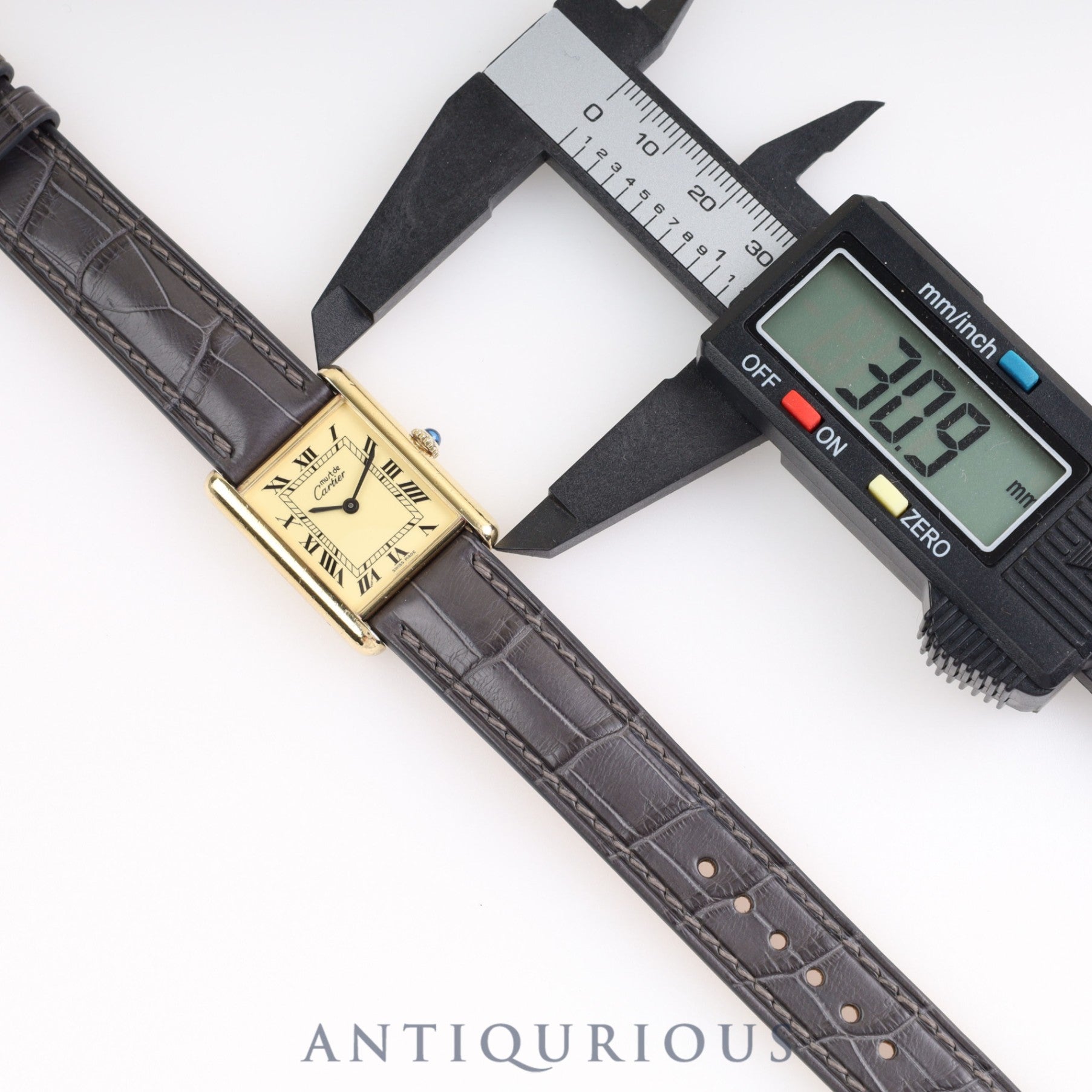 Cartier Must Tank LM Manual Winding SV925 Leather Genuine Buckle Ivory Roman Dial Cartier Boutique Complete Service