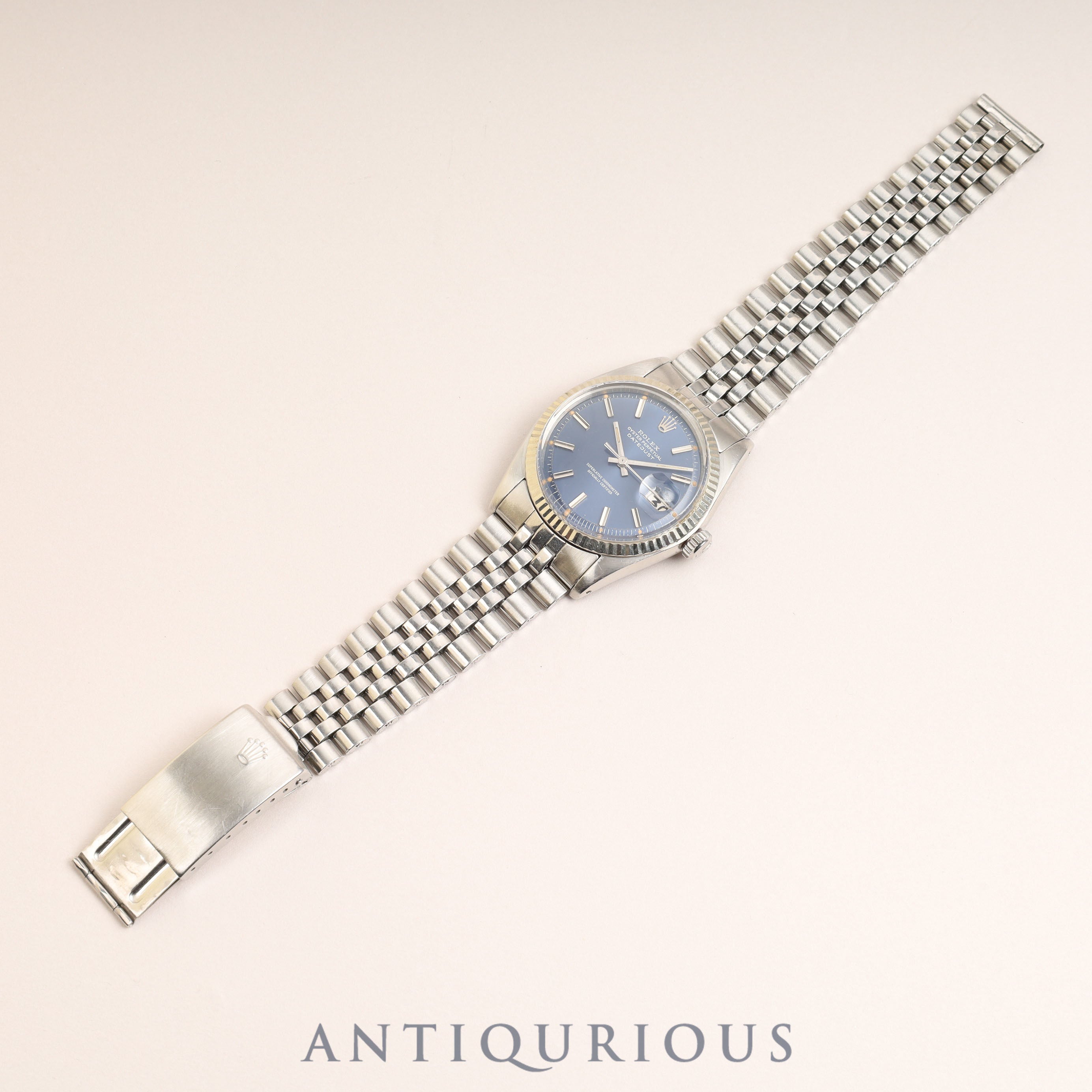 ロレックス デイトジャスト 1601 ブルー文字盤 3番 1971年