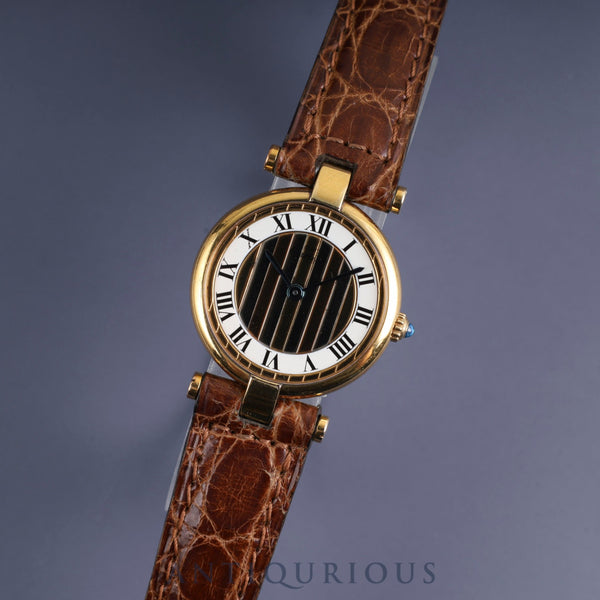 Cartier Must Vendome VLC SM Quartz Cal.91 SV925 Genuine leather strap Genuine buckle (GP) Front Trinity dial Warranty card (2003) Overhauled