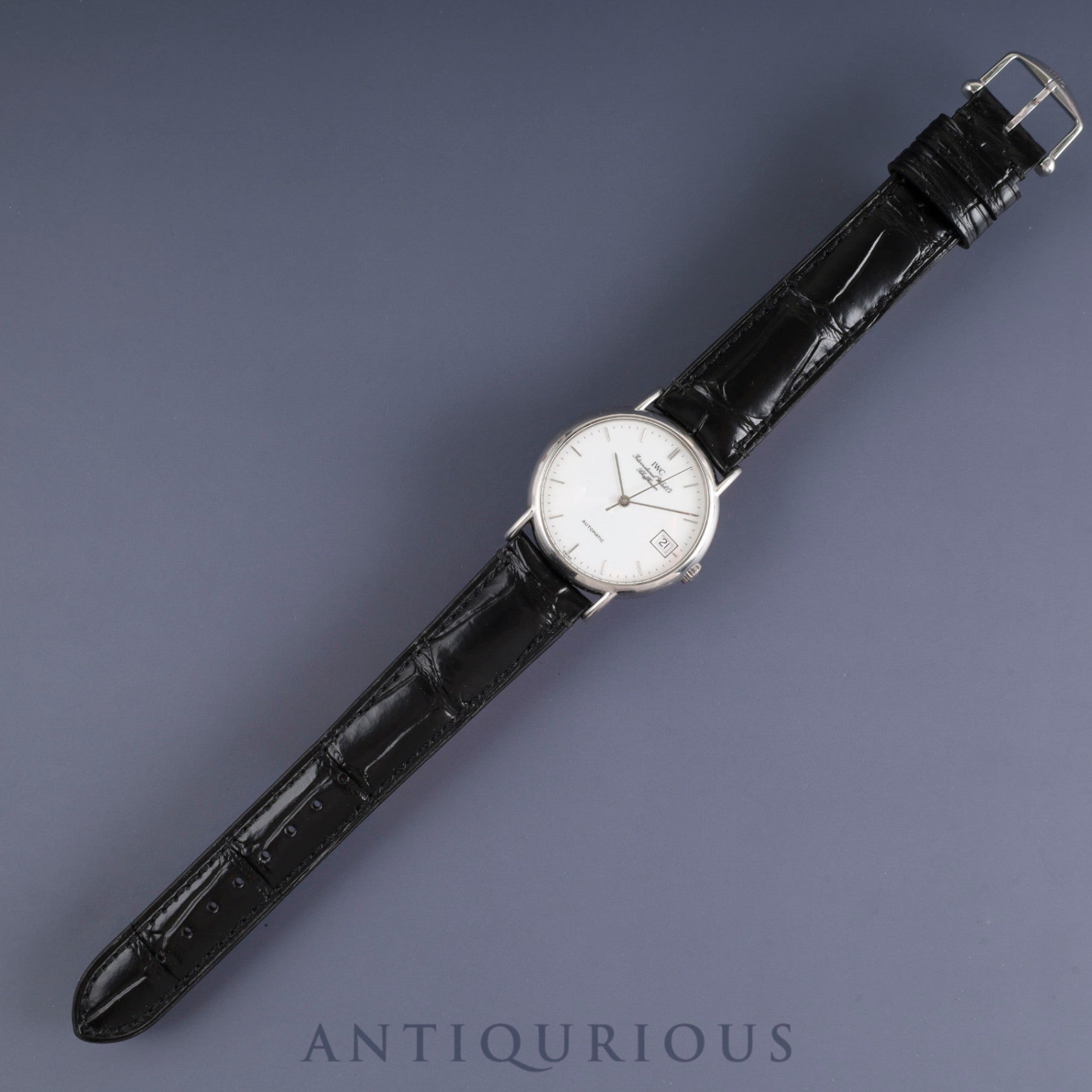 IWC Portofino IW351320 Automatic Cal.37521 SS Leather Genuine Buckle (SS) White Dial Warranty (2000) Overhauled IWC