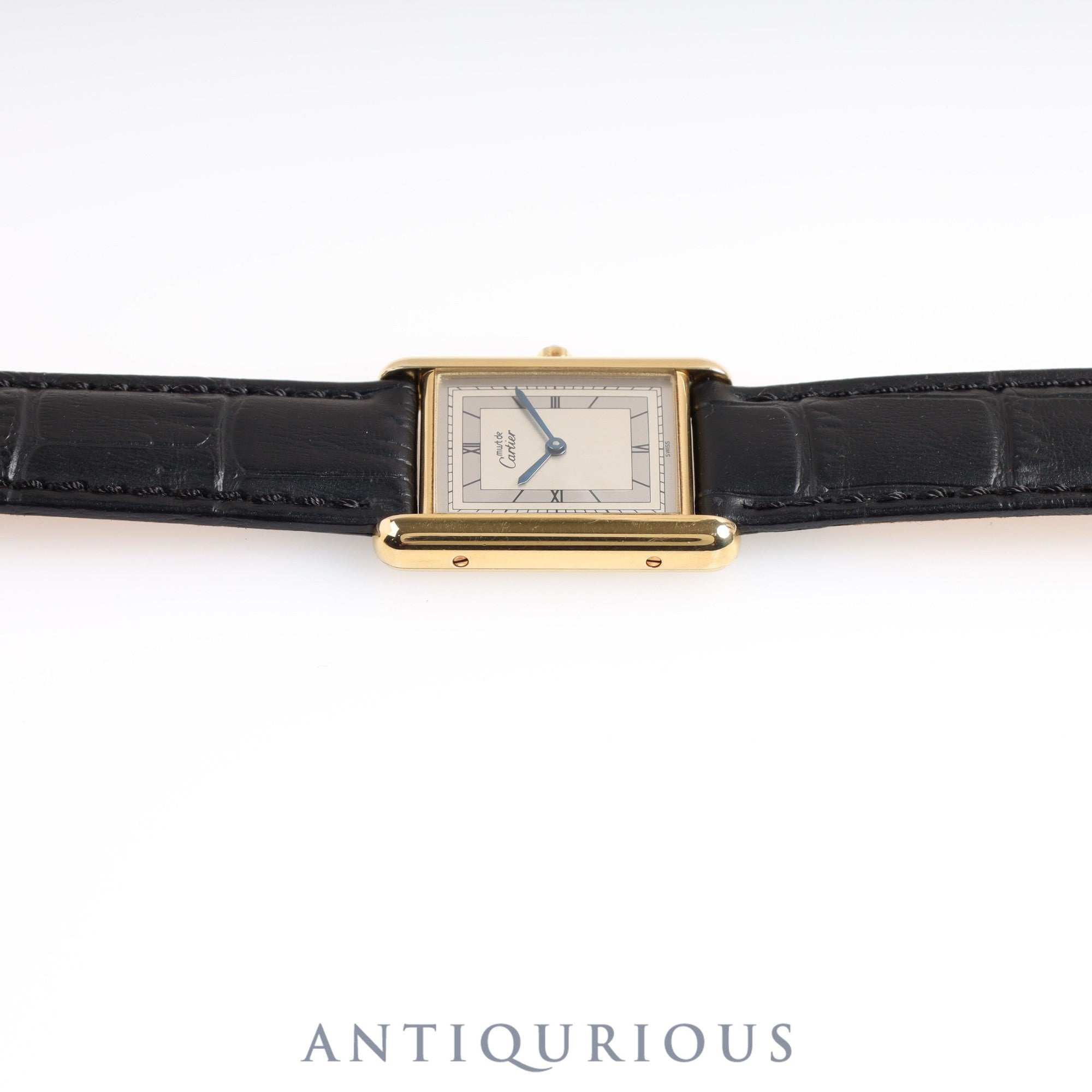 Cartier Must Tank LM QZ 6 81006 Flying Roman Silver Dial