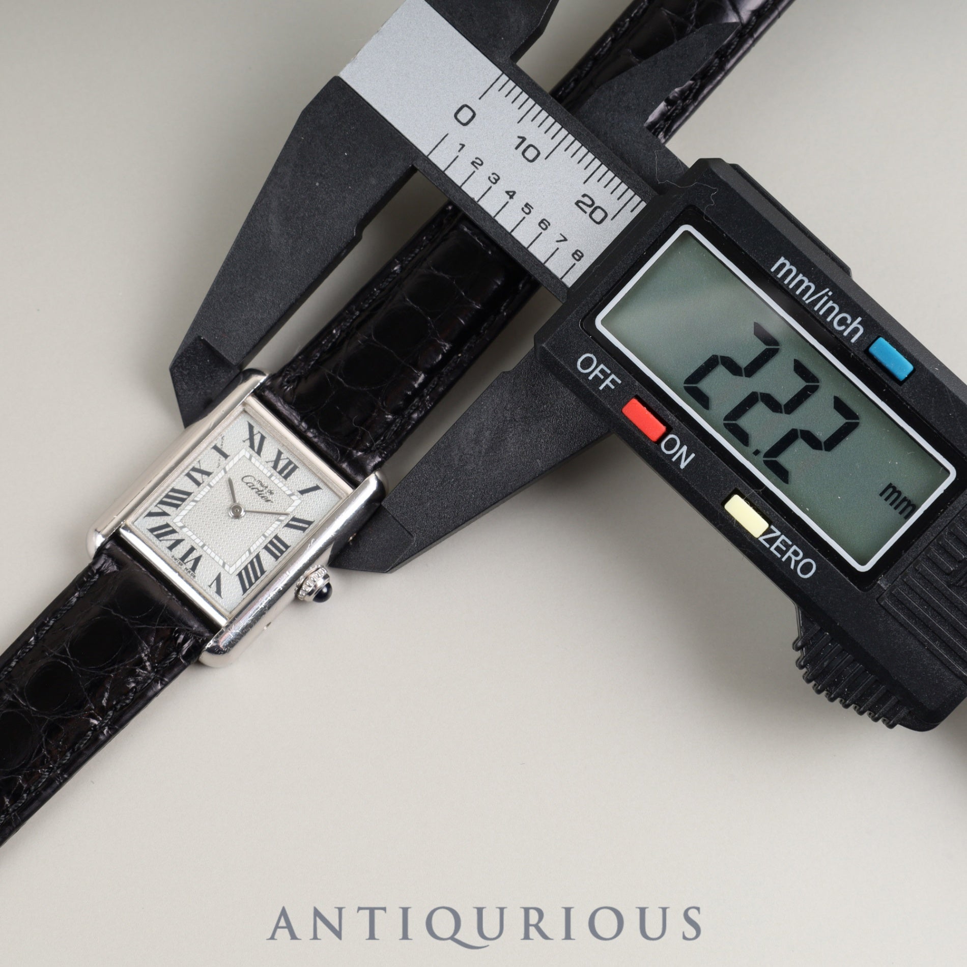 Cartier Must Tank MM 2416 Quartz Cal.057 SV925 Leather Genuine D Buckle (SS) Silver Roman Dial Overhauled