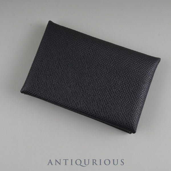 エルメス カルヴィ ヴォーエプソン ブラック カードケース 箱 W刻印(2024年頃)