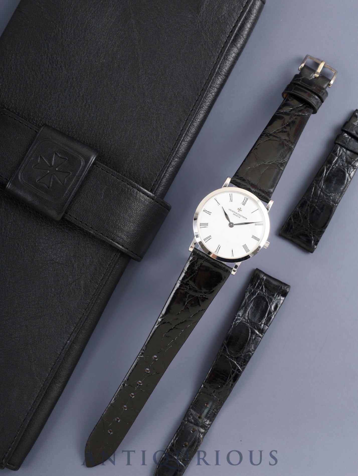 ヴァシュロン・コンスタンタン パトリモニー 33093/3 手巻き Cal.1003/2 750WG 革 純正ピンバックル(750WG)ホワイトローマン文字盤 ケース 純正革ベルト オーバーホール済み