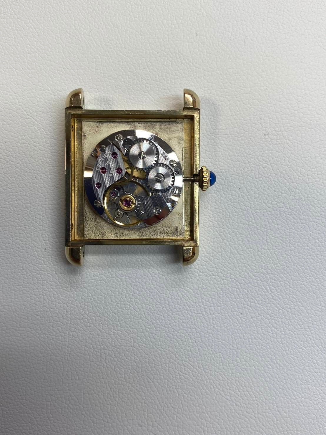 Cartier Must Tank LM Manual winding Cal.78-1 SV925 Leather Genuine buckle Ivory Roman dial Circa 1976-Early 1980s Overhauled
